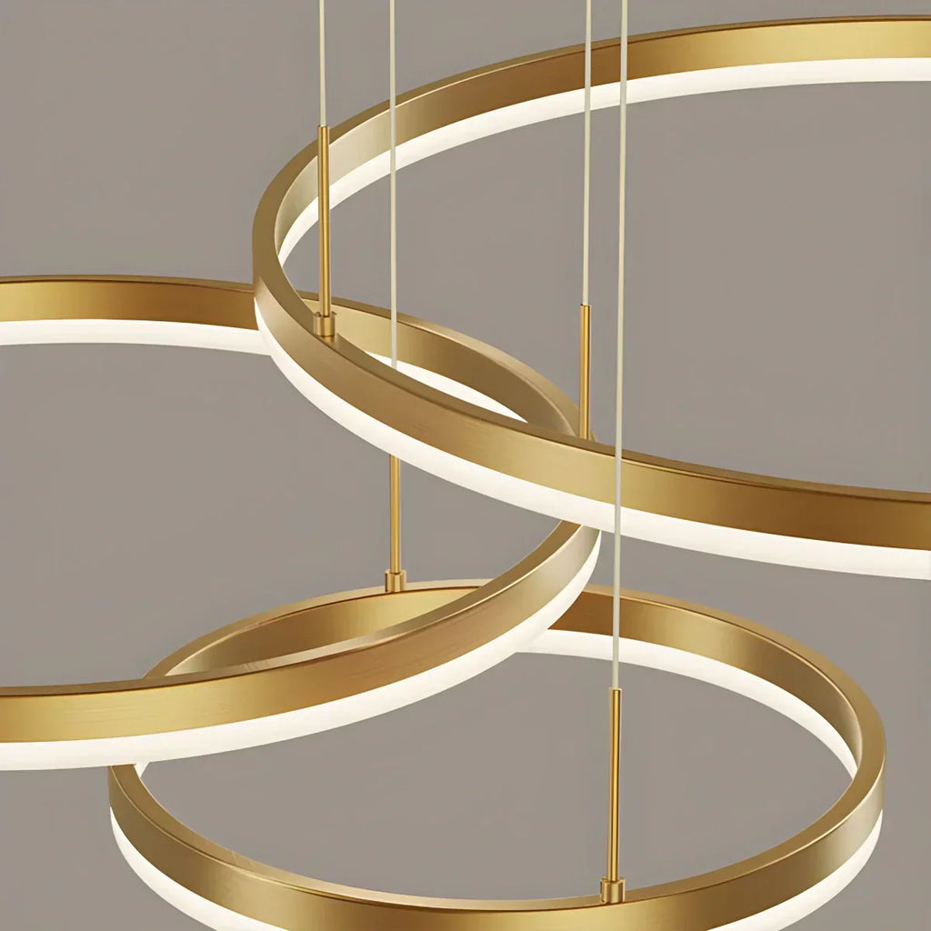 Sleek Ring Chandelier Wireless Ceiling Light With Built In LED