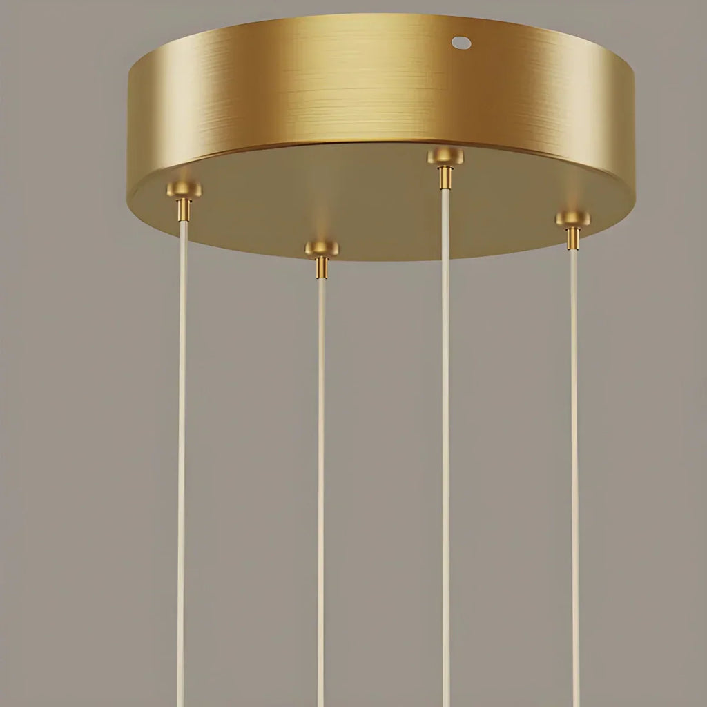 Sleek Ring Chandelier Wireless Ceiling Light With Built In LED