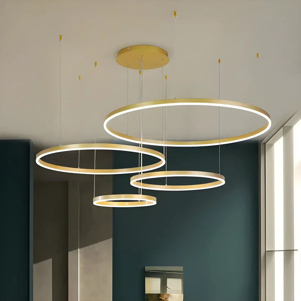 Sleek Ring Chandelier Wireless Ceiling Light With Built In LED