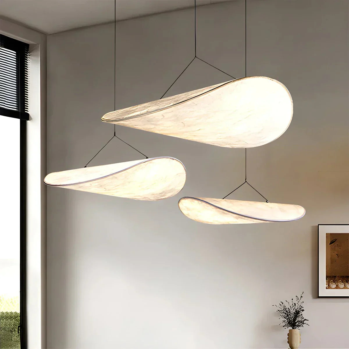 Zen Art Cloud Silk Pendant Lamp For Living Room Potato Chip Lamp