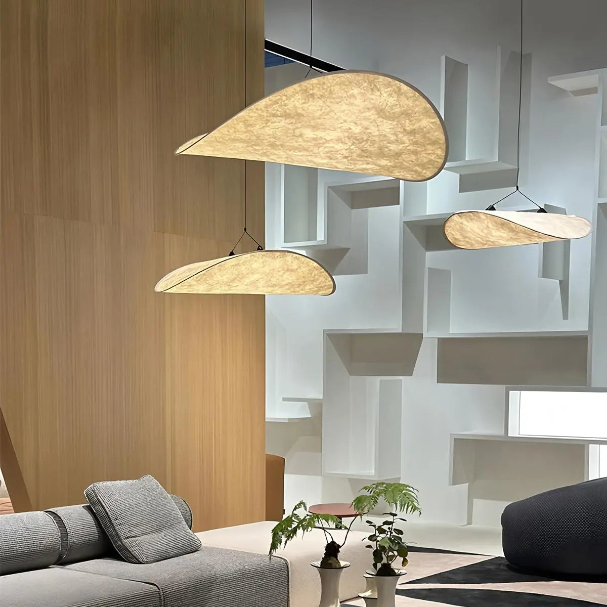 Zen Art Cloud Silk Pendant Lamp For Living Room Potato Chip Lamp