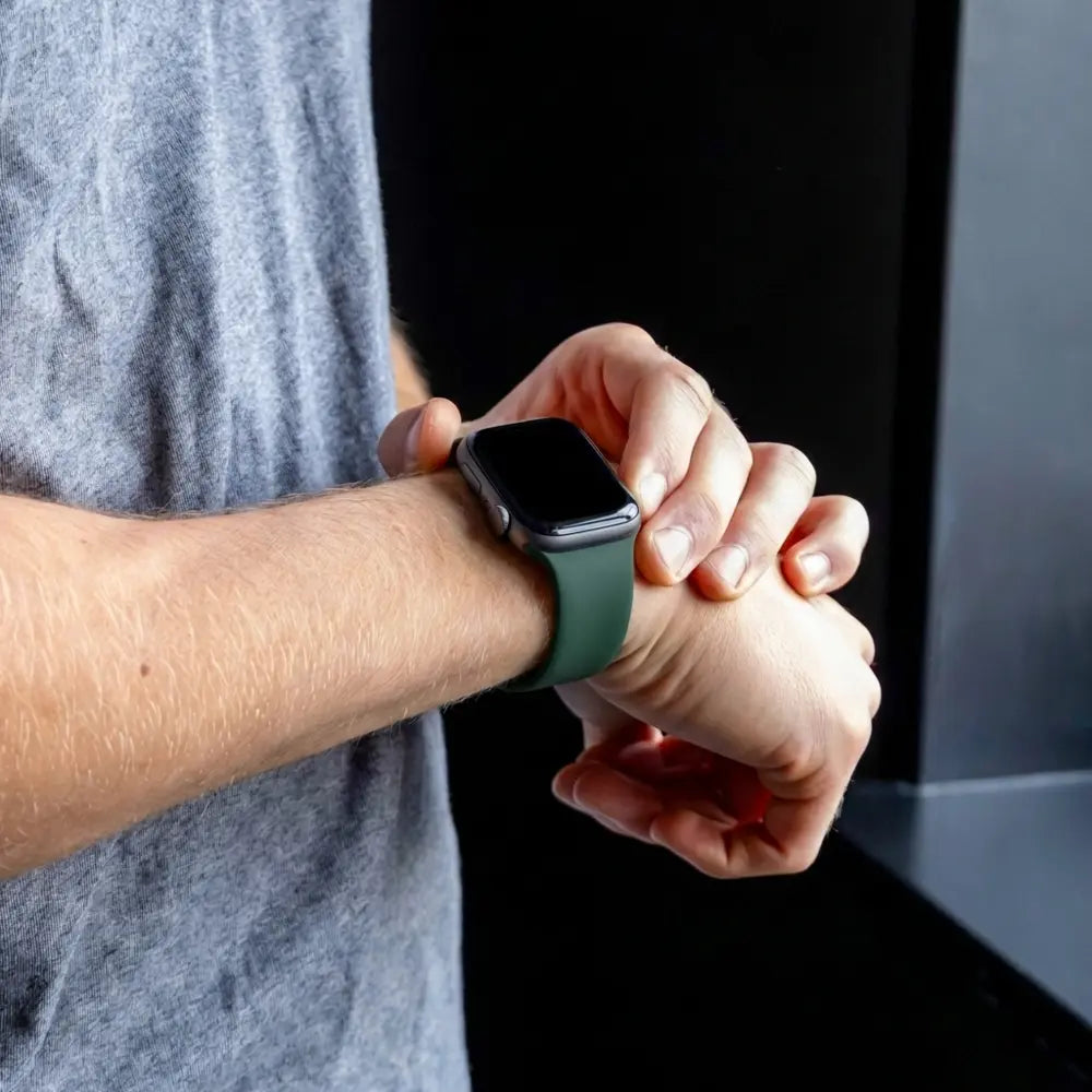 Apple Watch Olive Green Silicone Band For Everyday Use