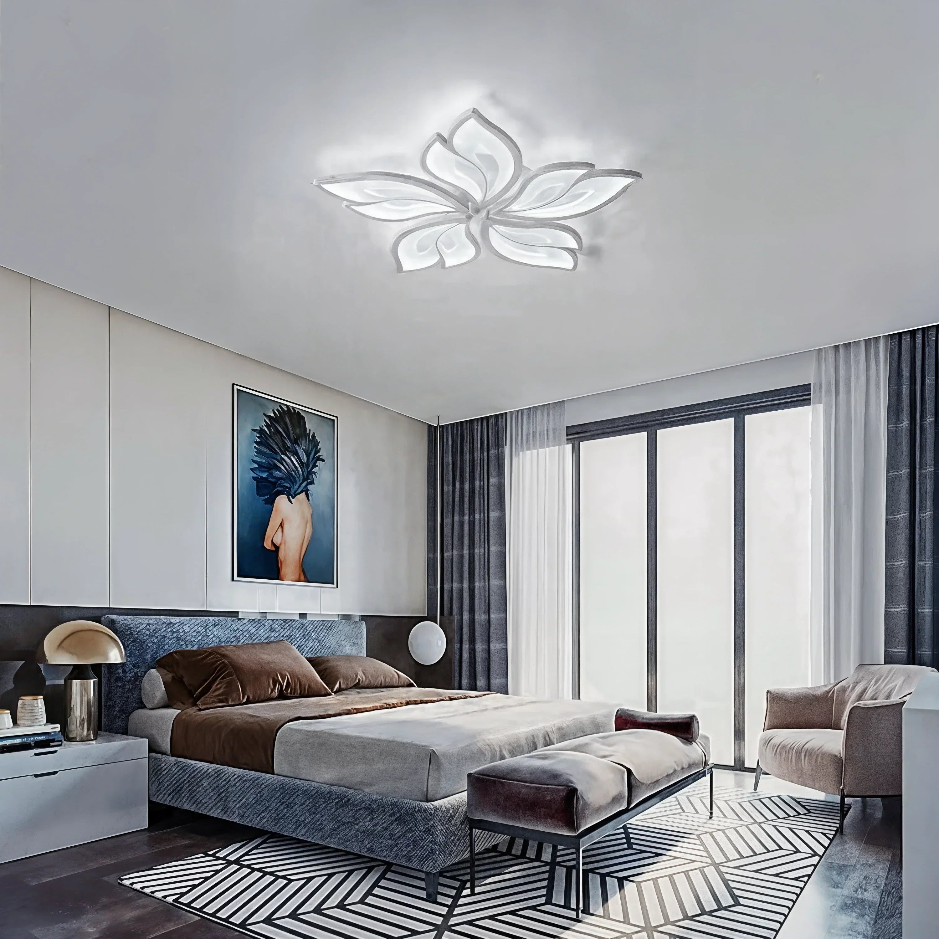 Arelis Five Arm Modern Chandelier With Efficient Energy Use