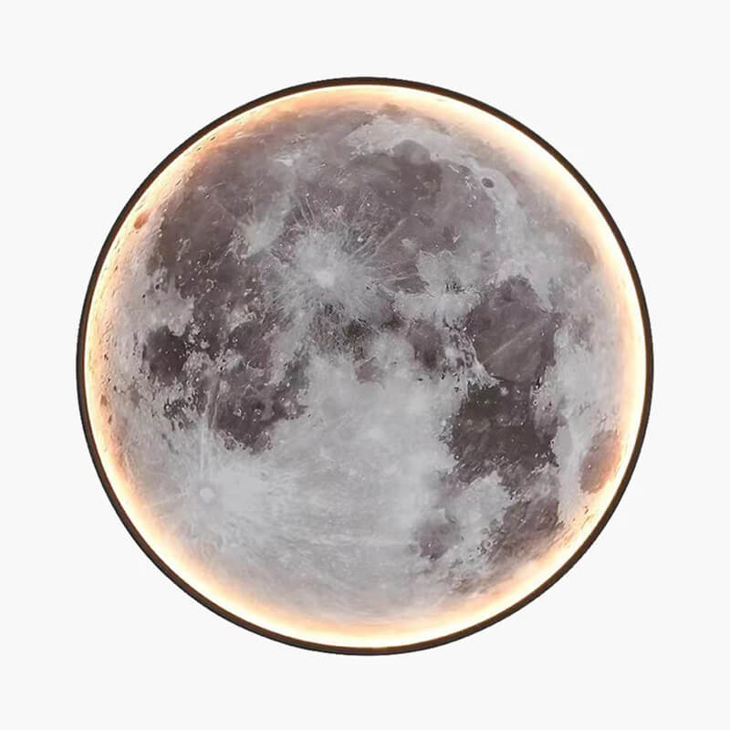 Celestial Moon and Earth Mural Wall Light With Soft LED Glow