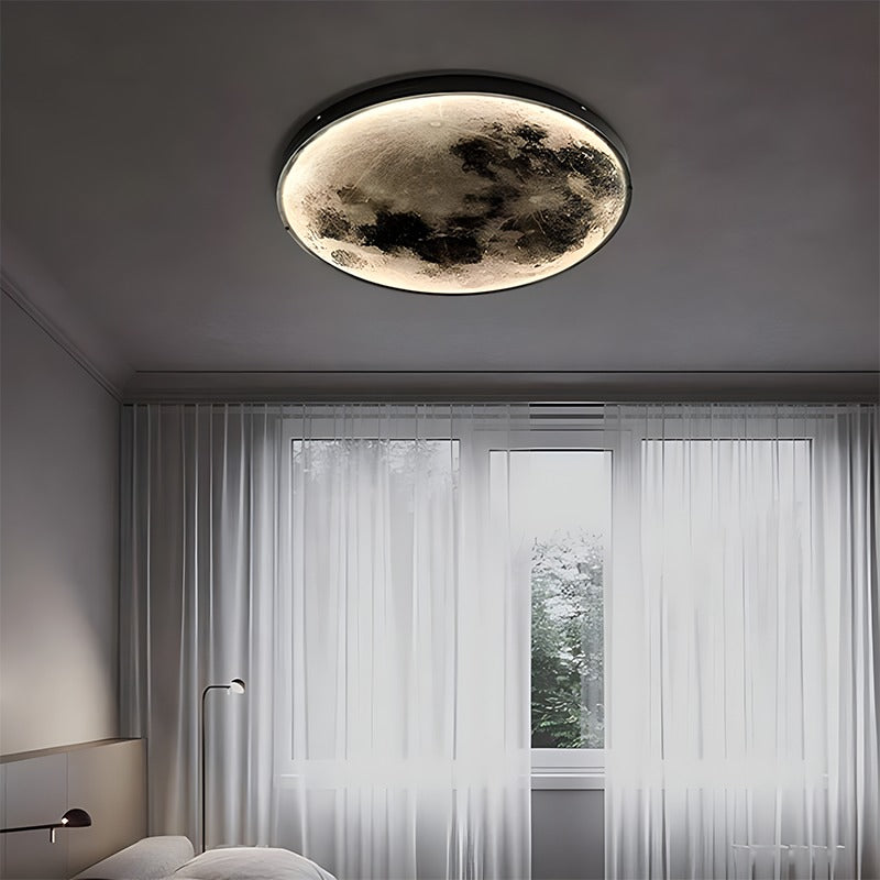 Celestial Moon and Earth Mural Wall Light With Soft LED Glow