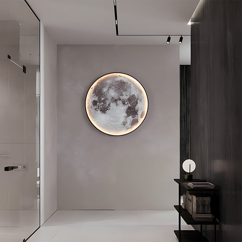 Celestial Moon and Earth Mural Wall Light With Soft LED Glow