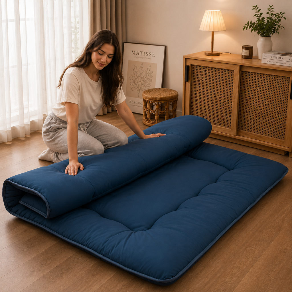 Foldable Tatami Floor Mattress, Four Inch Thick Futon For All Ages