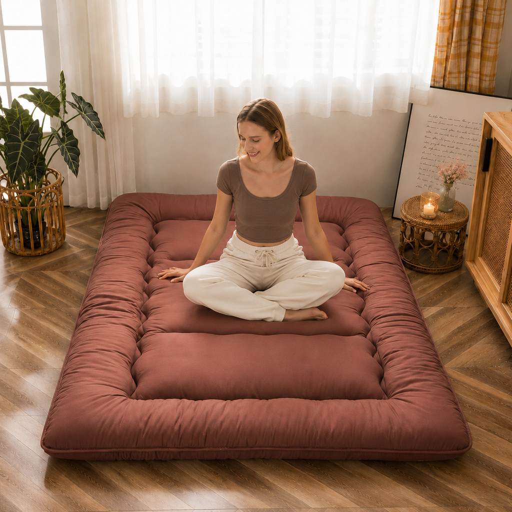 Foldable Tatami Floor Mattress, Four Inch Thick Futon For All Ages