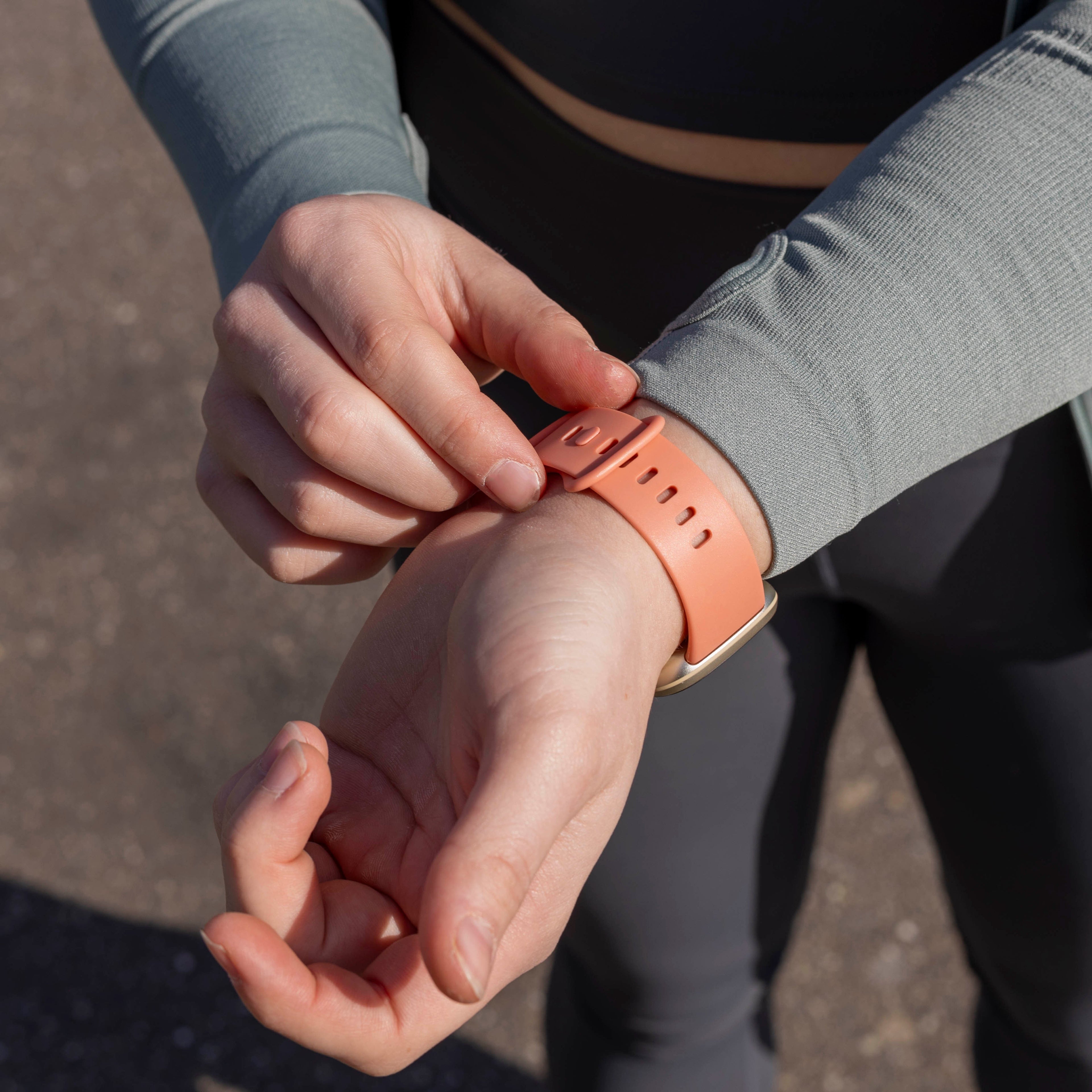 Original Pink Silicone Replacement Band For Fitbit Versa 3