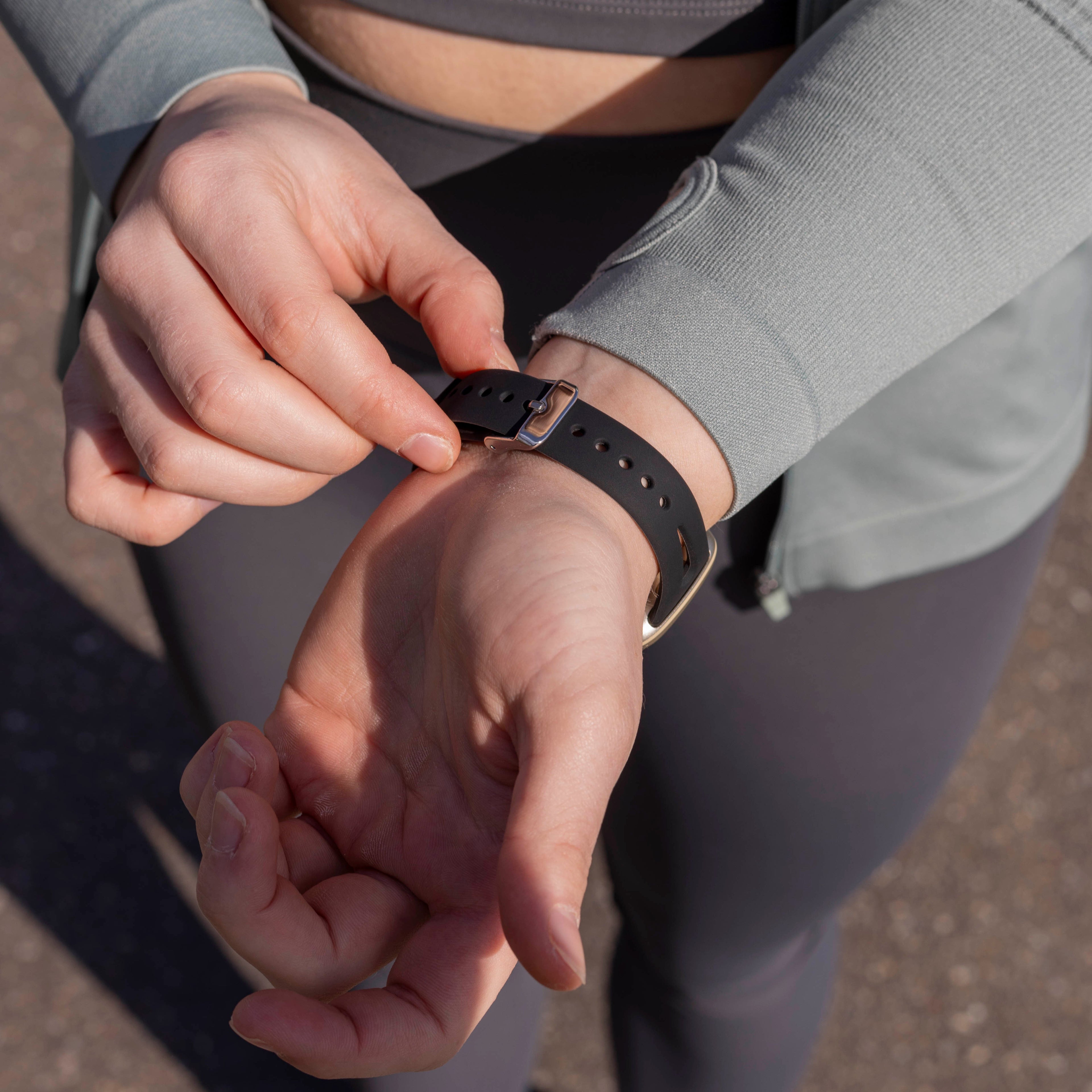 Fitbit Versa 4 Black Premium Silicone Band For Everyday Wear