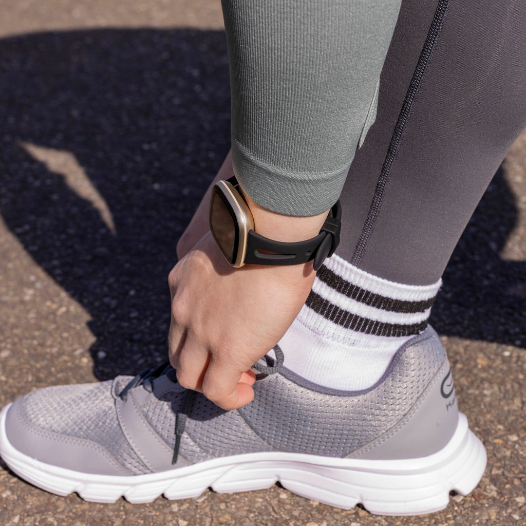 Fitbit Versa 3 Black Luxury Silicone Strap Band For Everyday Wear