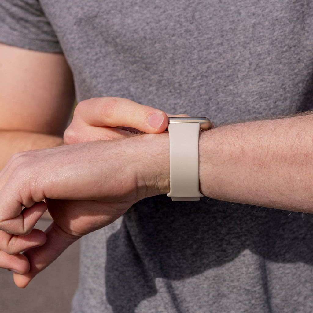 Durable Off White Silicone Band For Fitbit Versa 3