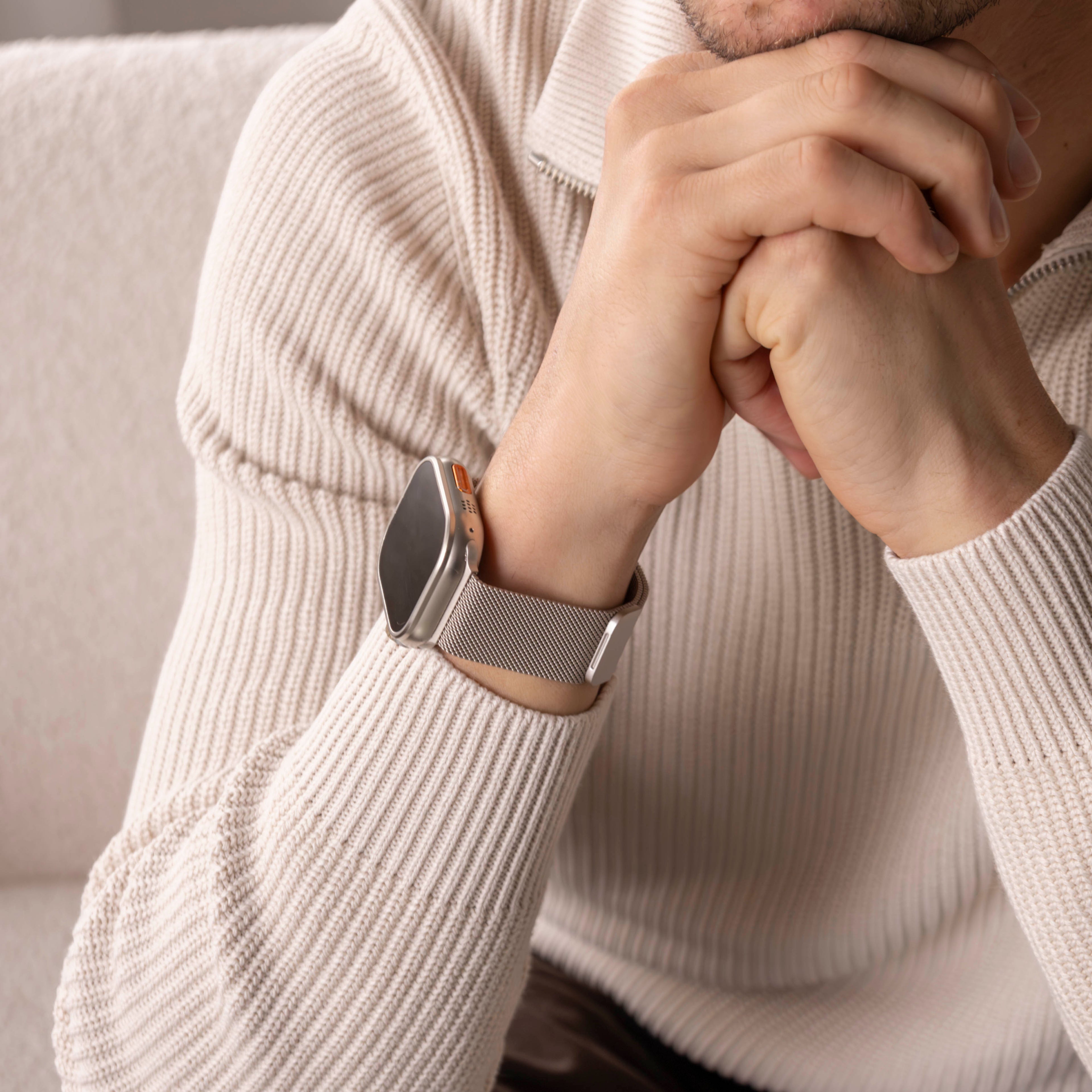 Apple Watch Milanese Starlight Strap For Daily Wear