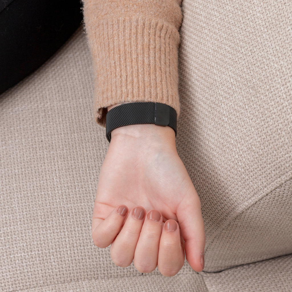 Milanese Strap In Black For Inspire 3 Fitbit Accessory