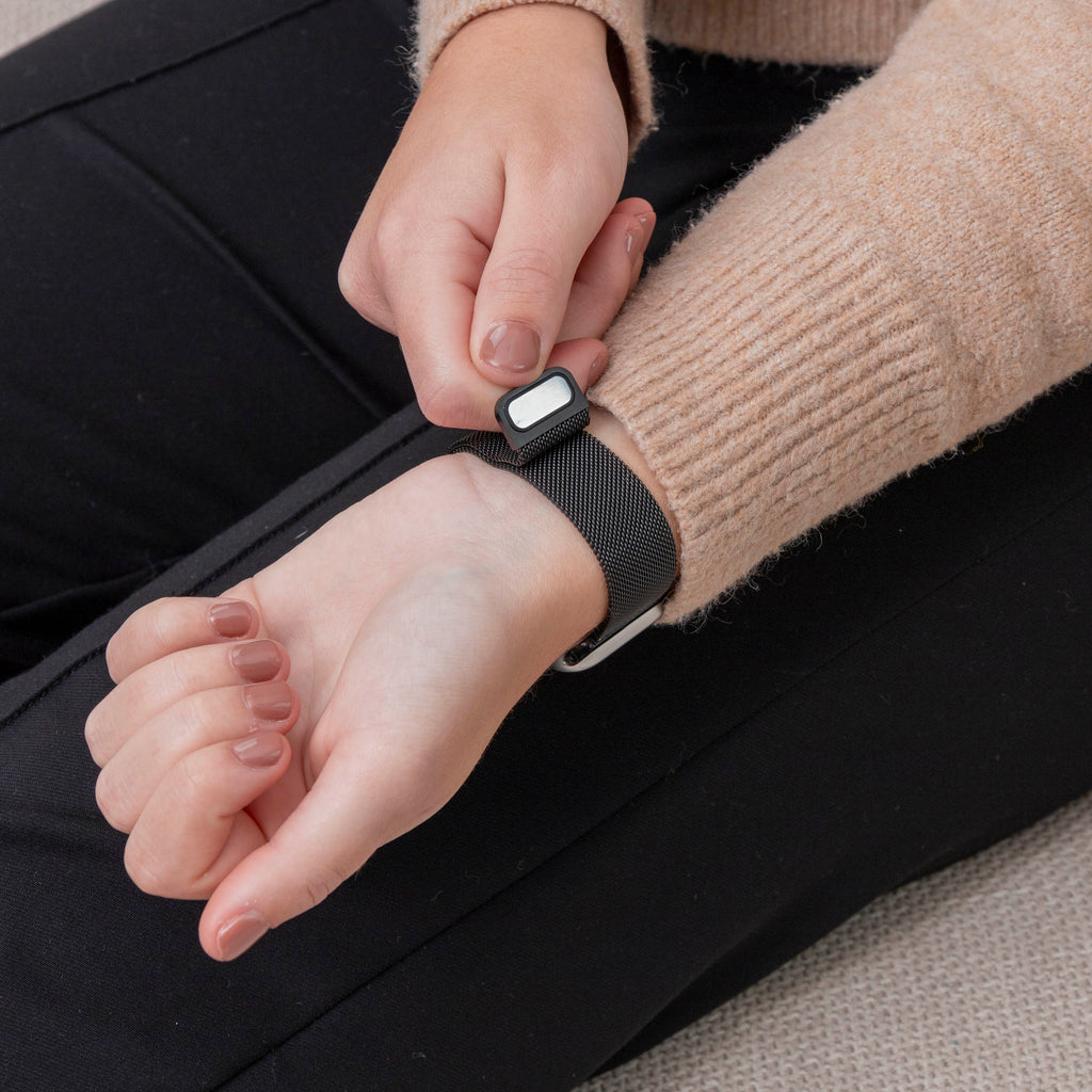 Milanese Strap In Black For Inspire 3 Fitbit Accessory