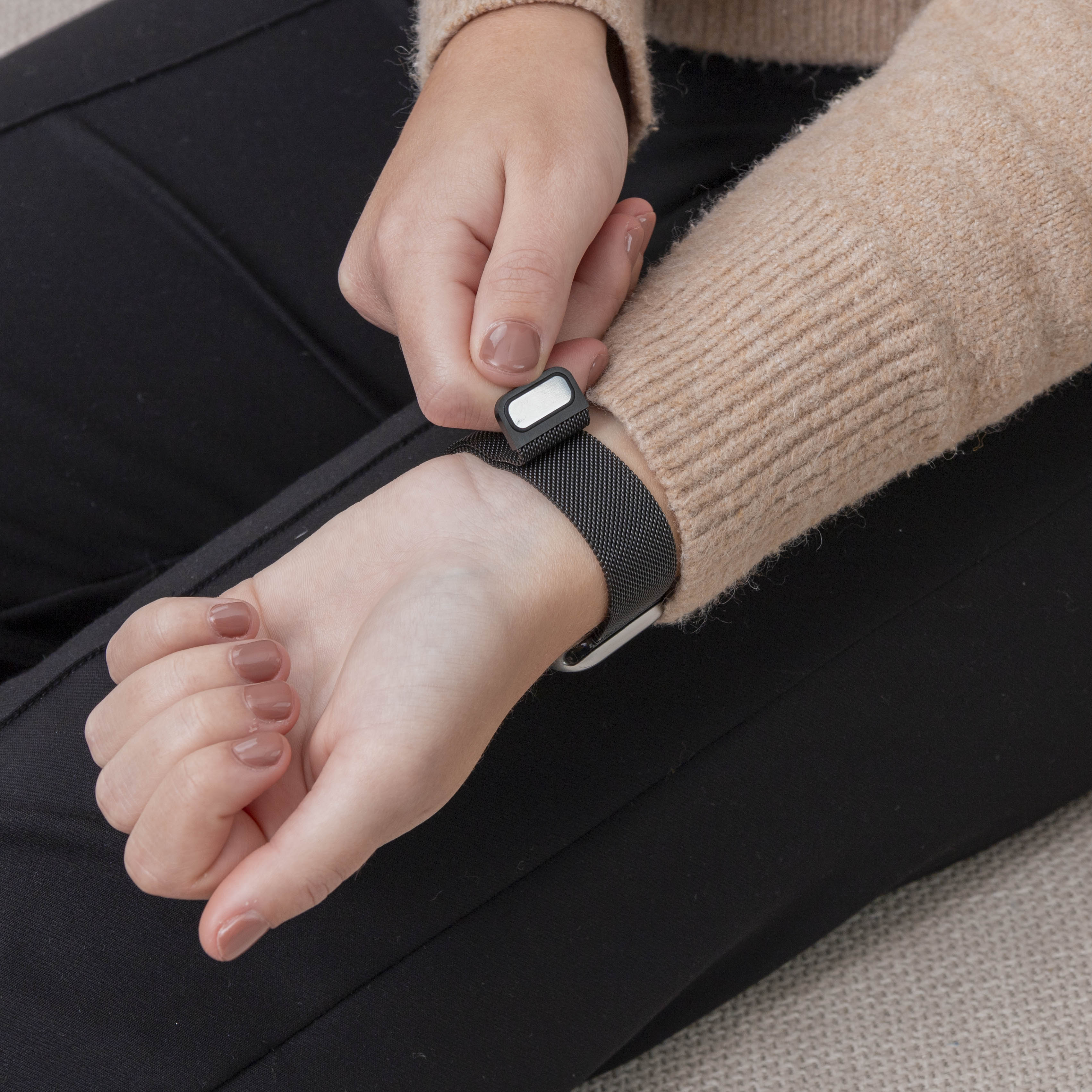 Milanese Strap In Black For Inspire 3 Fitbit Accessory