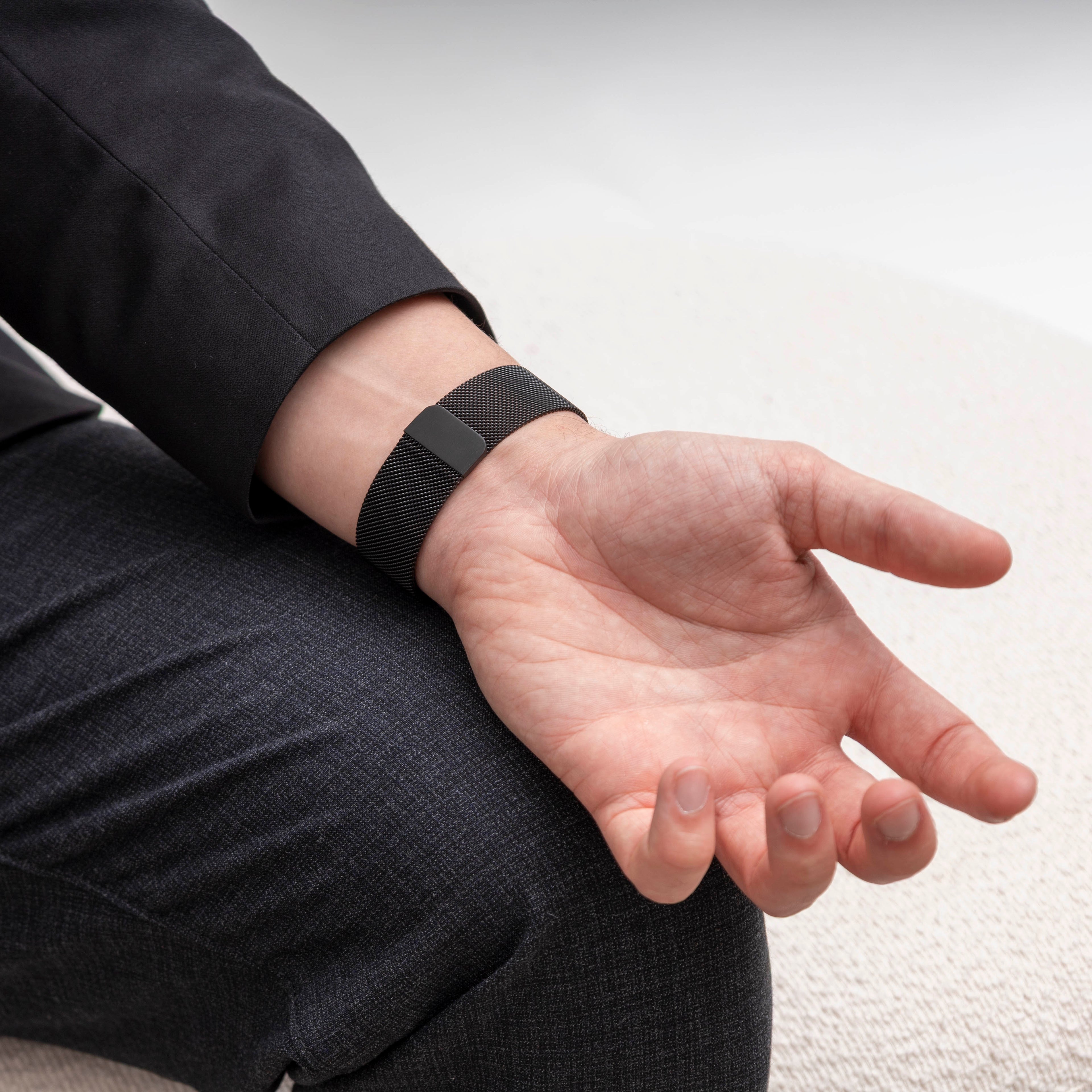 Milanese Strap In Black For Inspire 3 Fitbit Accessory