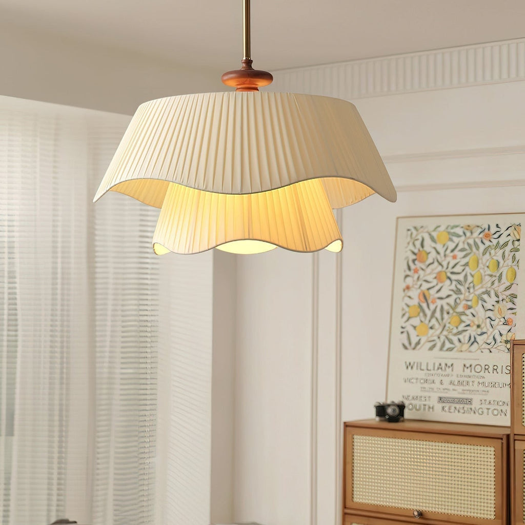 Avondale Modern Glass And Metal Pendant Light With Wood