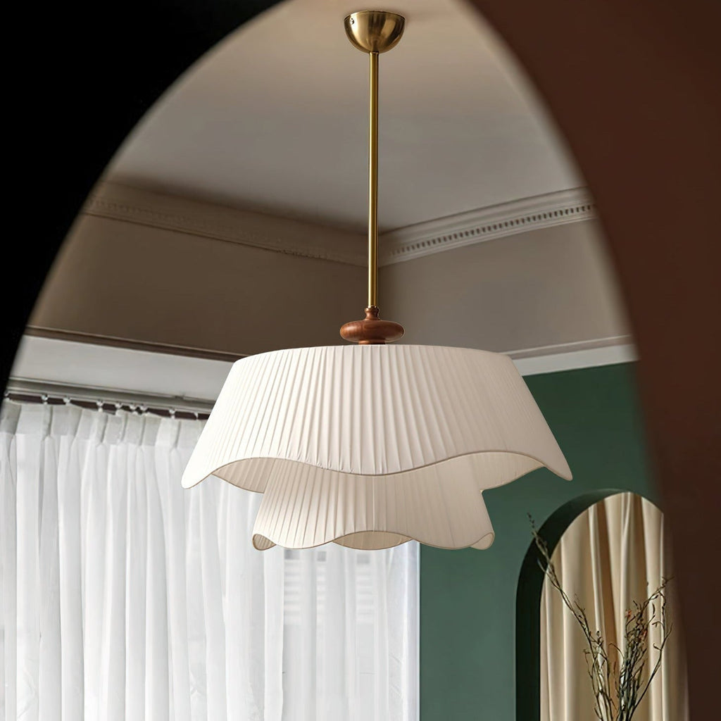 Avondale Modern Glass And Metal Pendant Light With Wood