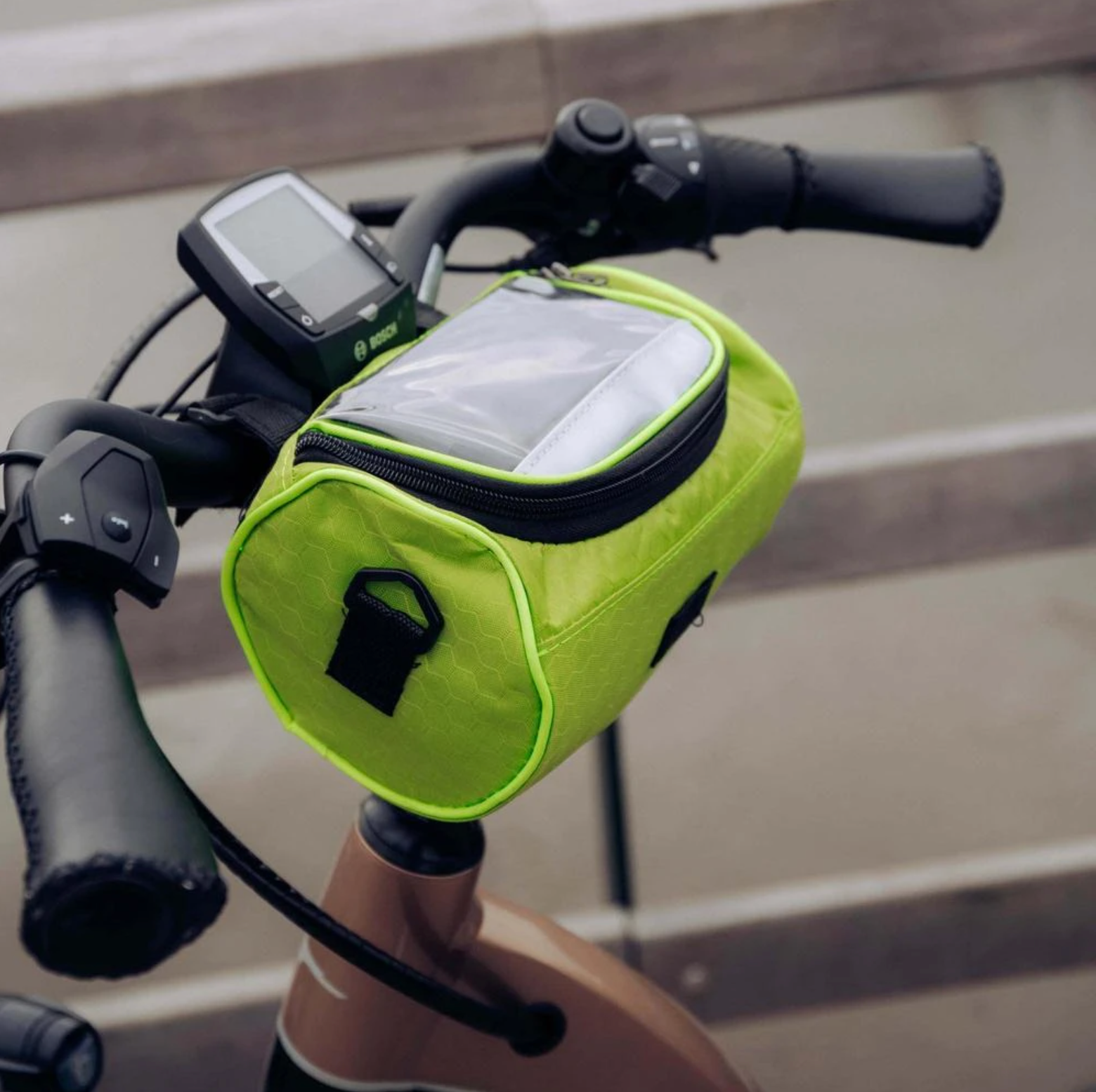 Handlebar Bag For Bikes With Touch Phone Compartment And Secure Storage
