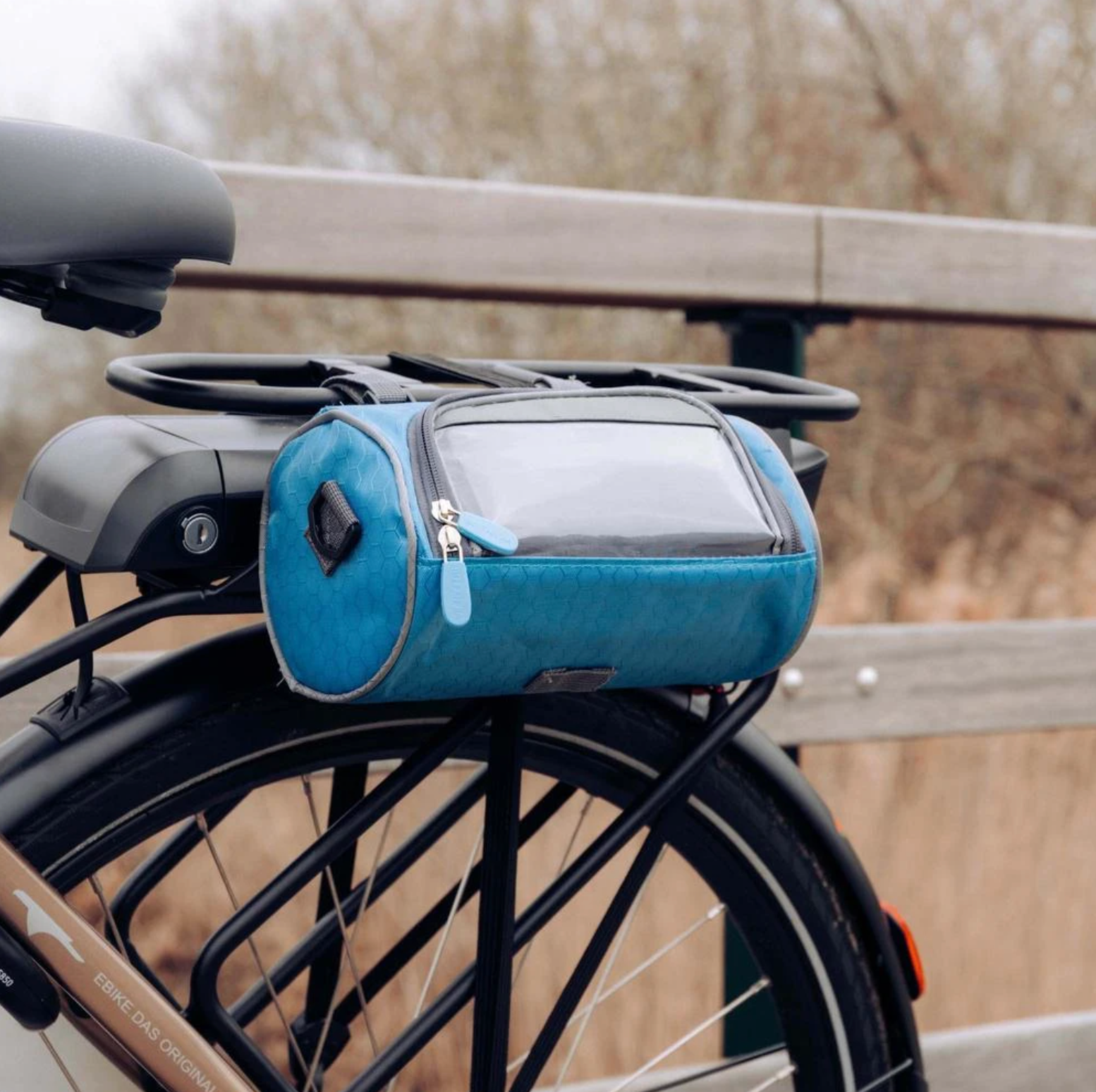Handlebar Bag For Bikes With Touch Phone Compartment And Secure Storage