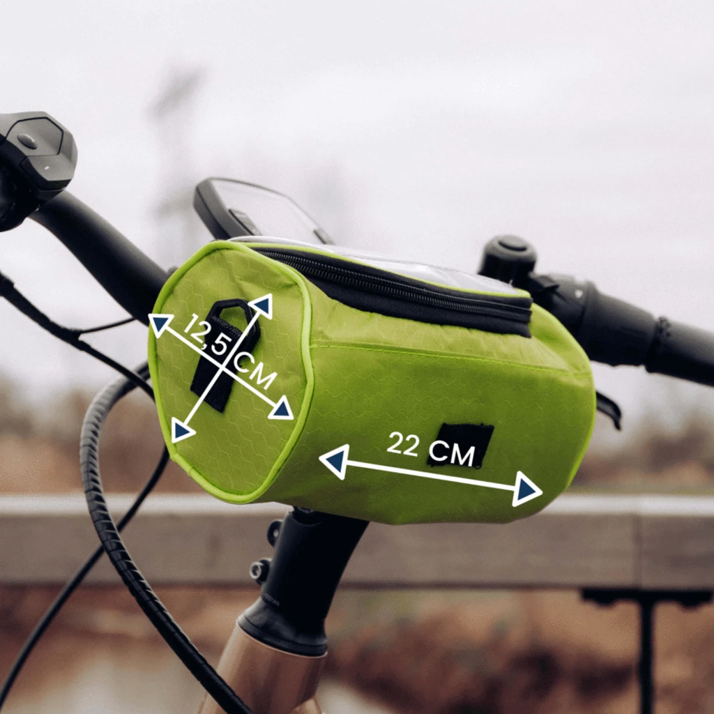 Handlebar Bag For Bikes With Touch Phone Compartment And Secure Storage