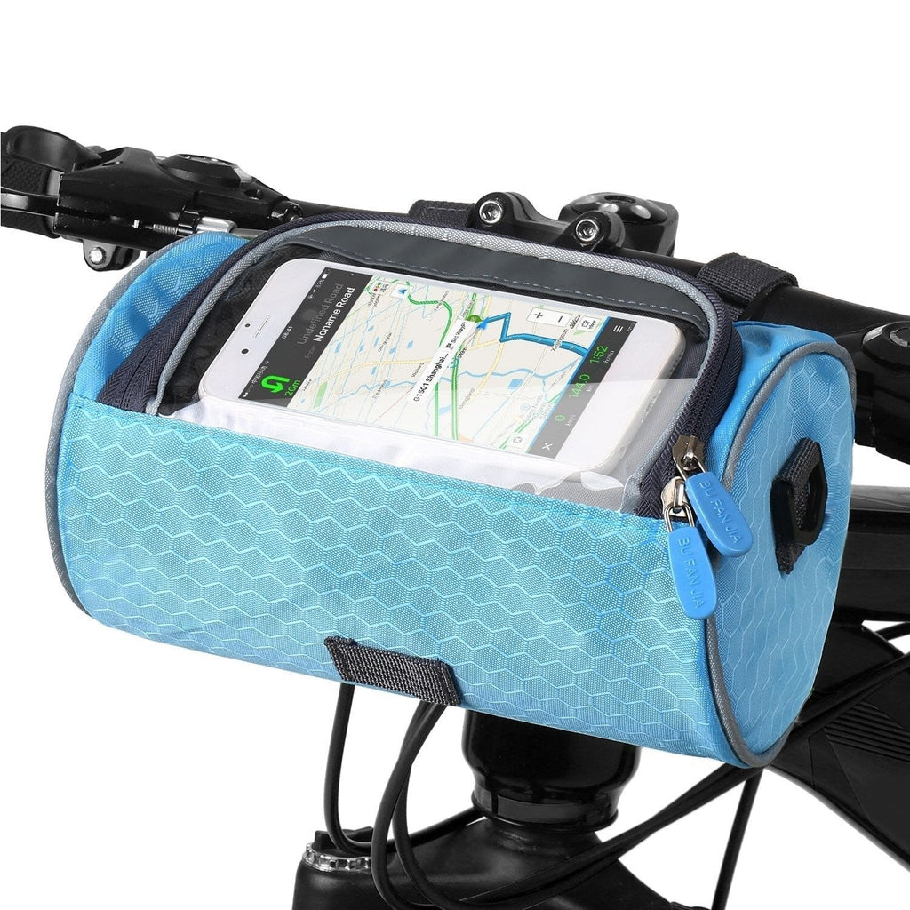 Handlebar Bag For Bikes With Touch Phone Compartment And Secure Storage