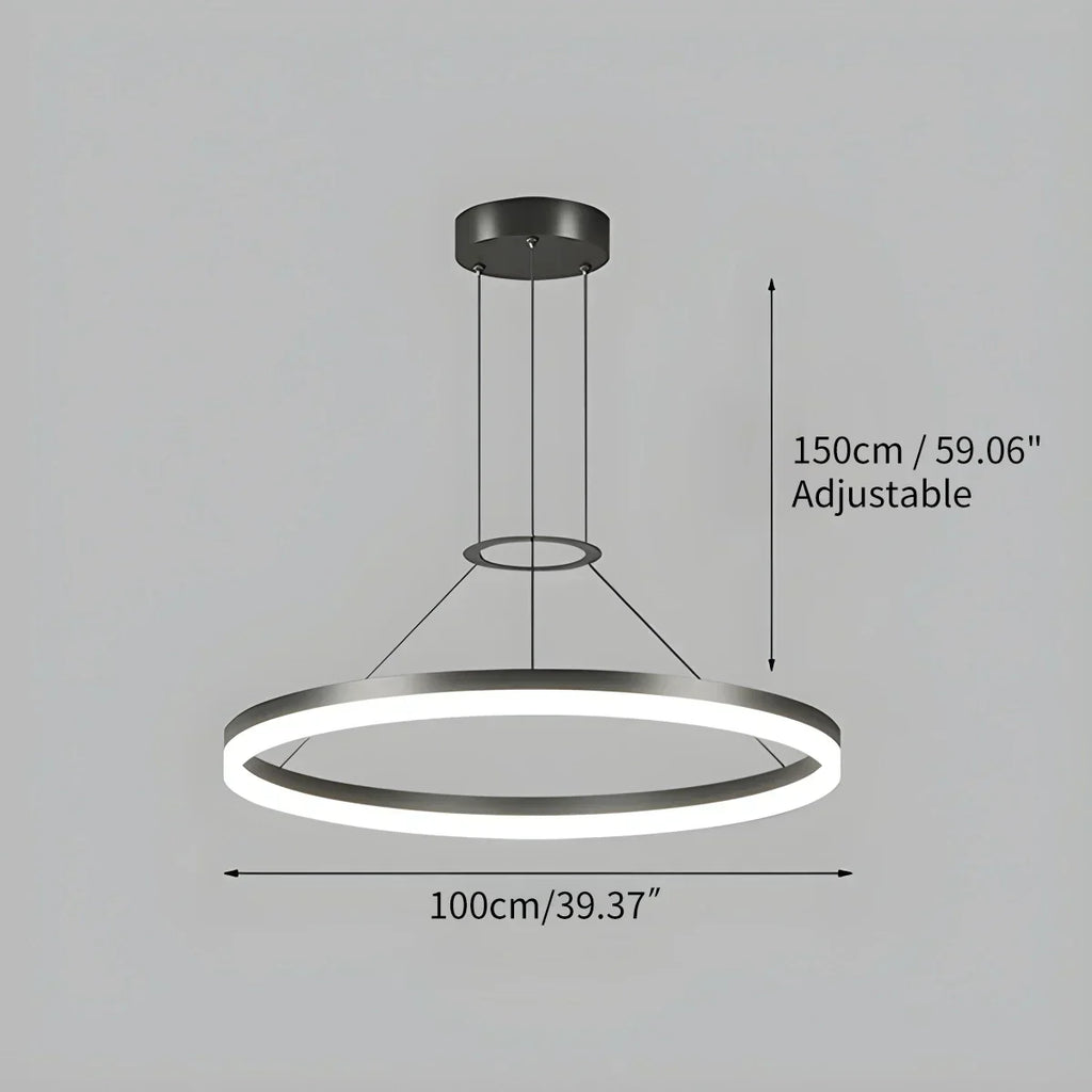 Round Pendant Light For Living Rooms And Kitchens With LED