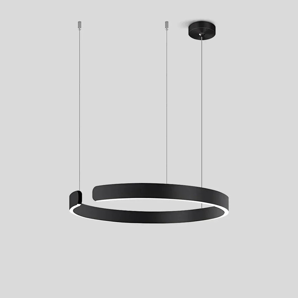 Sleek Circular LED Ring Chandelier For Living Room Decor