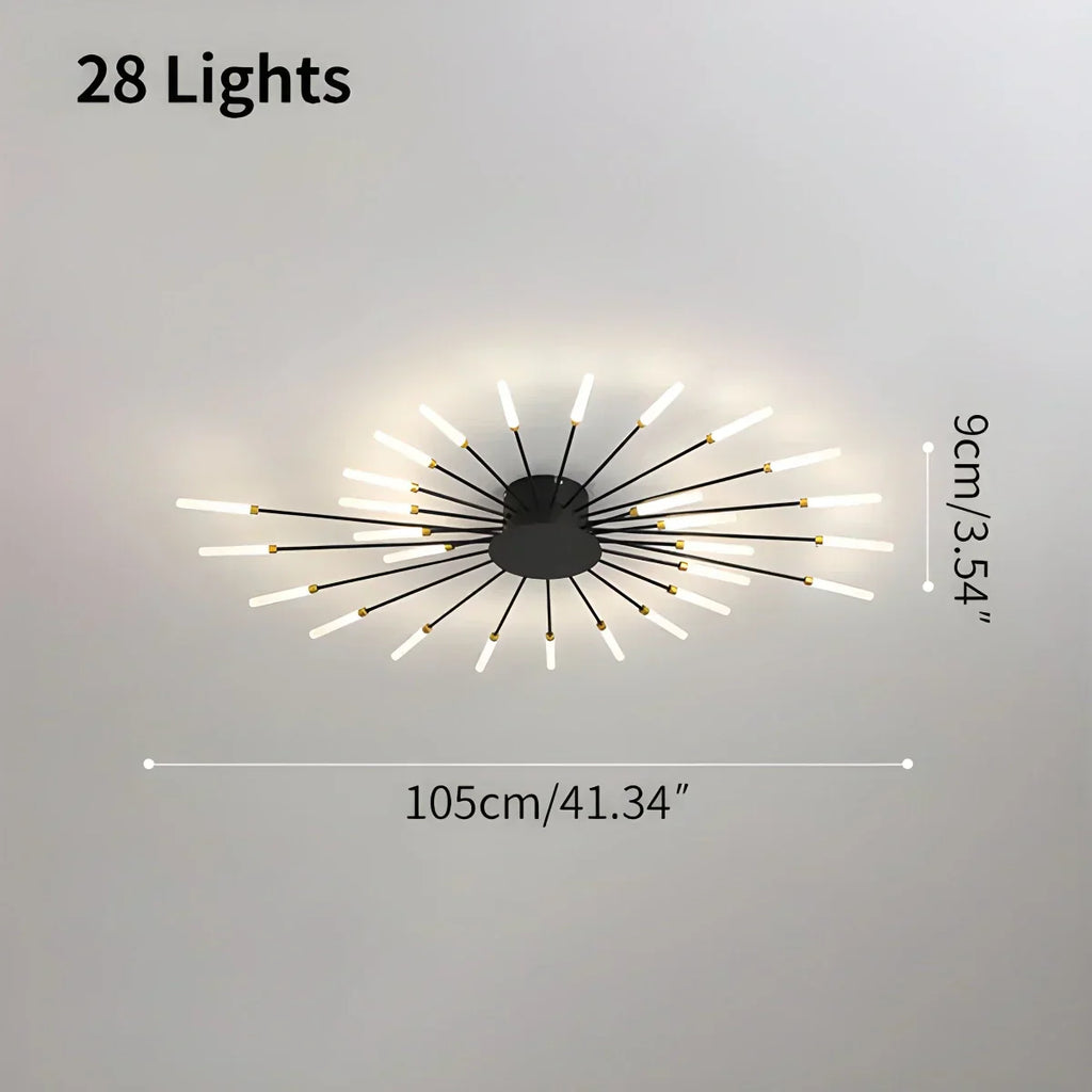 Fireworks-Inspired Starburst Ceiling Fixture For Modern Homes