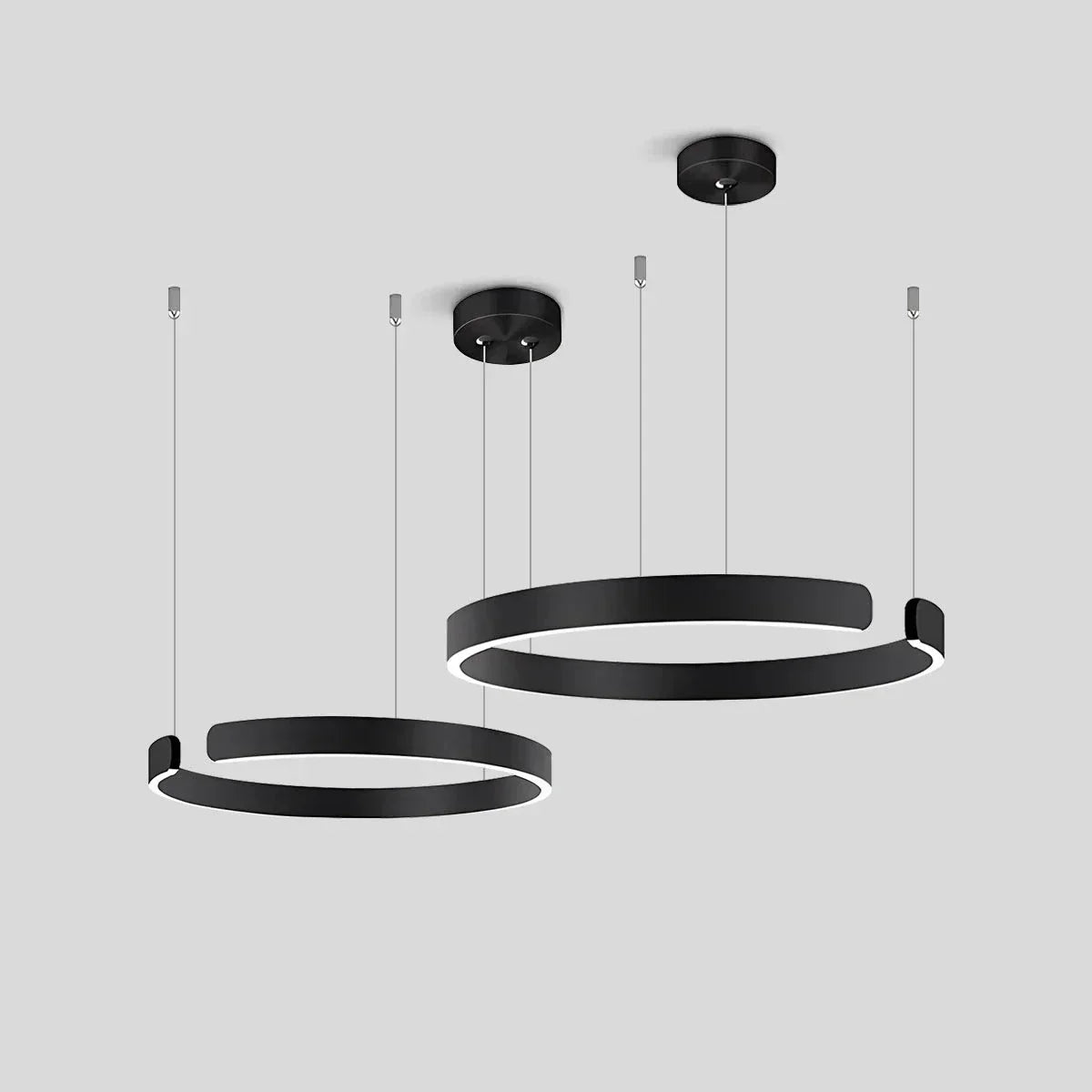 Sleek Circular LED Ring Chandelier For Living Room Decor