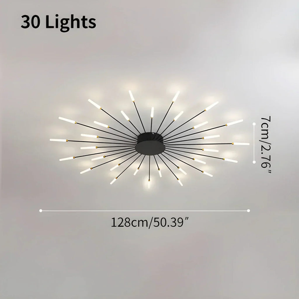 Fireworks-Inspired Starburst Ceiling Fixture For Modern Homes