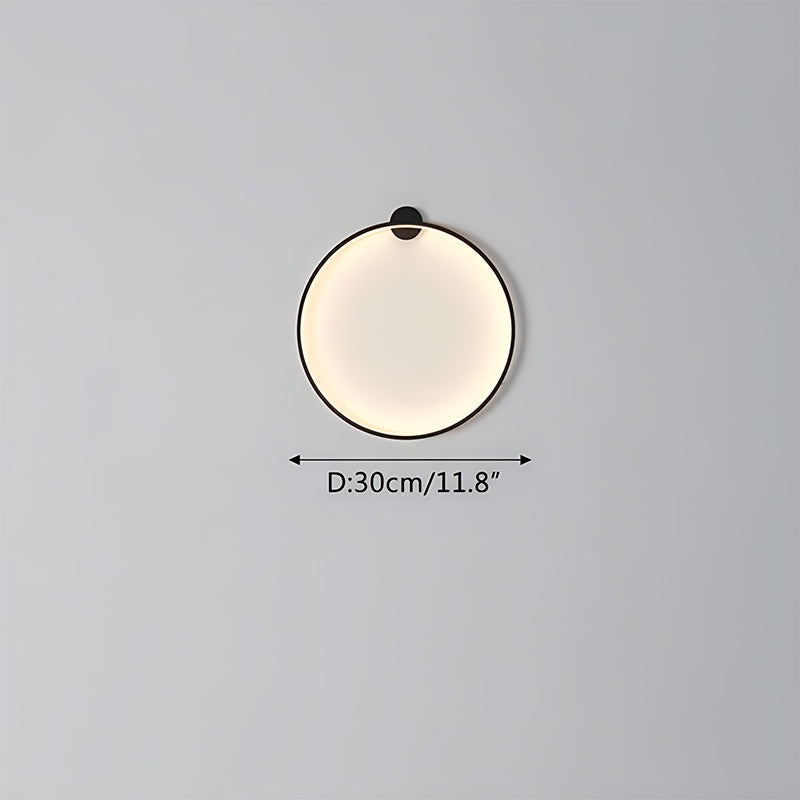 Circular LED Wall Light With Round Ring Design For Living Room