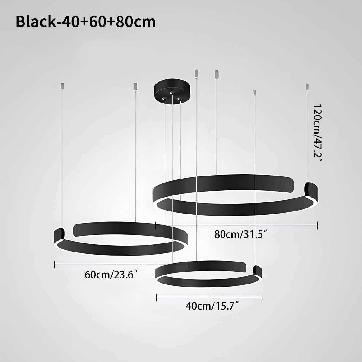 Sleek Circular LED Ring Chandelier For Living Room Decor