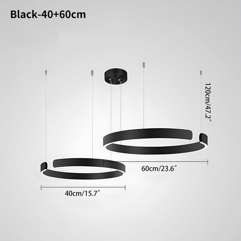 Sleek Circular LED Ring Chandelier For Living Room Decor