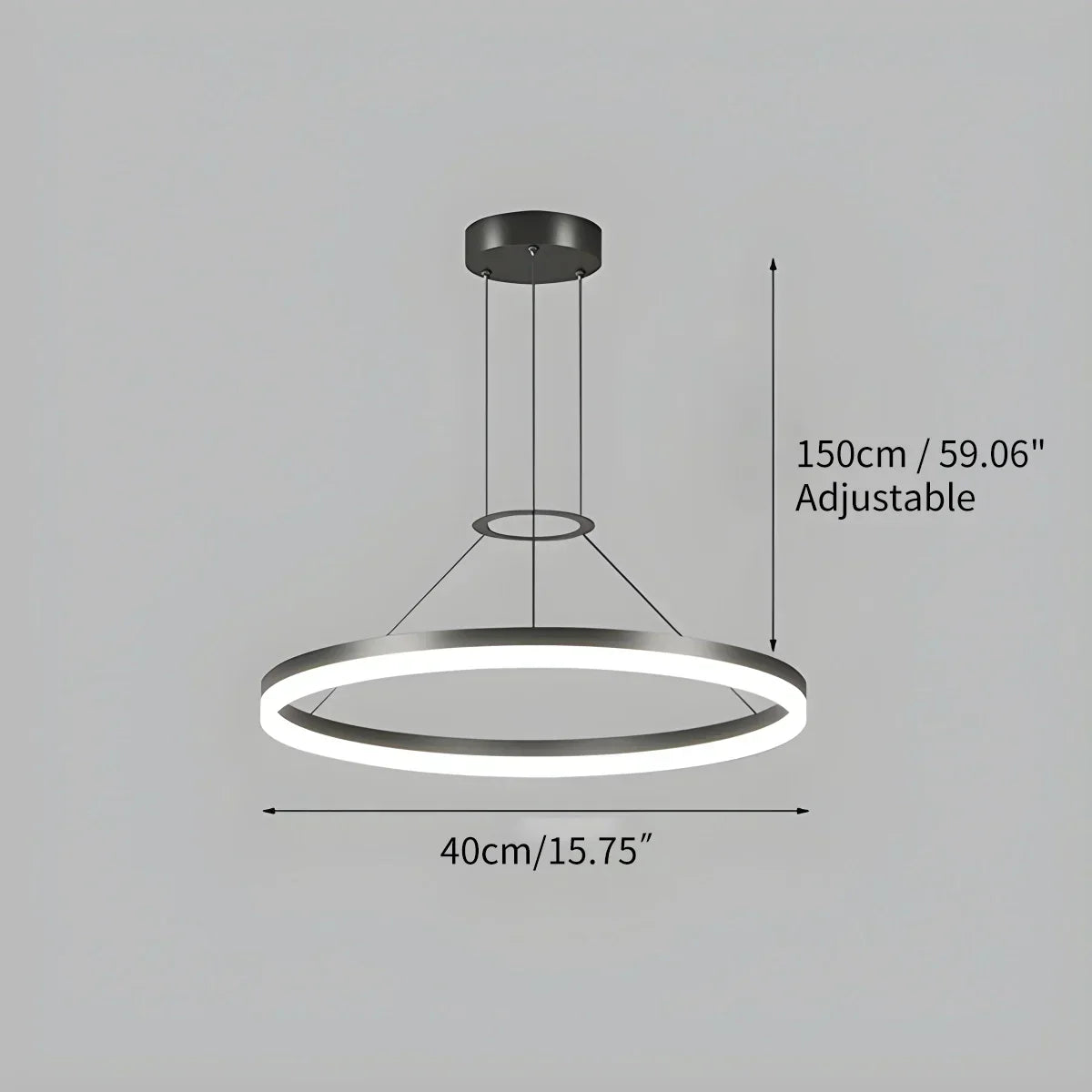 Round Pendant Light For Living Rooms And Kitchens With LED