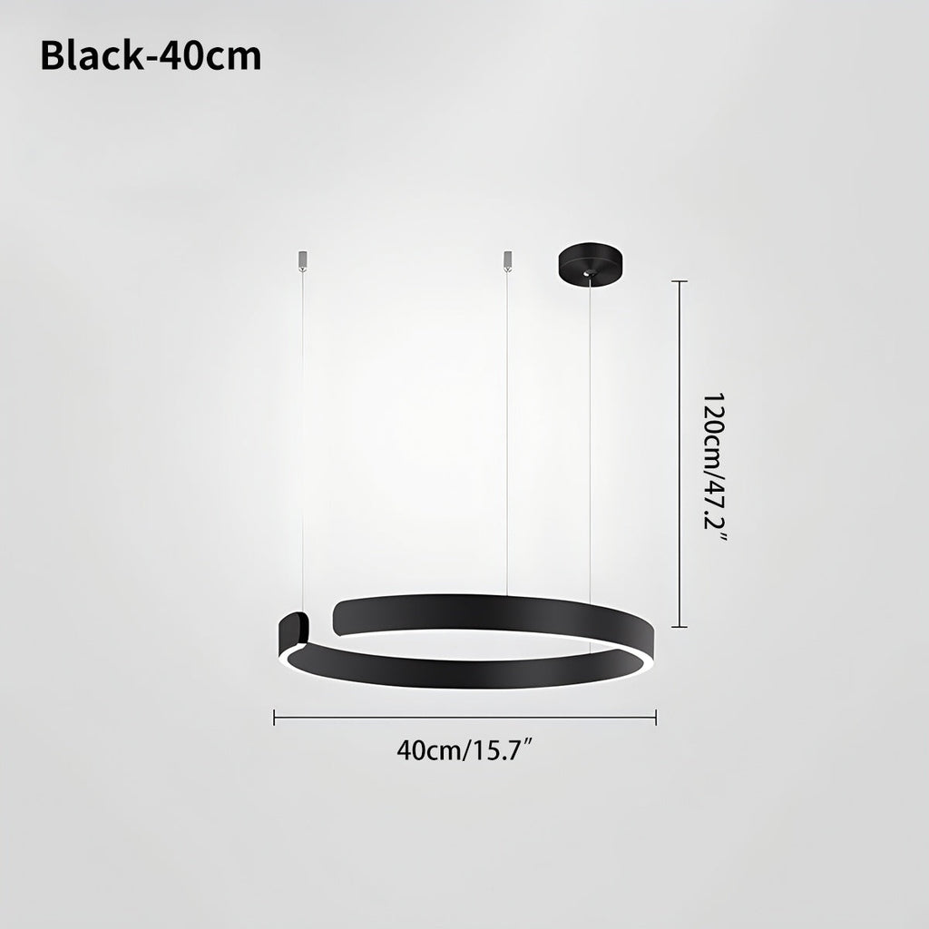 Sleek Circular LED Ring Chandelier For Living Room Decor