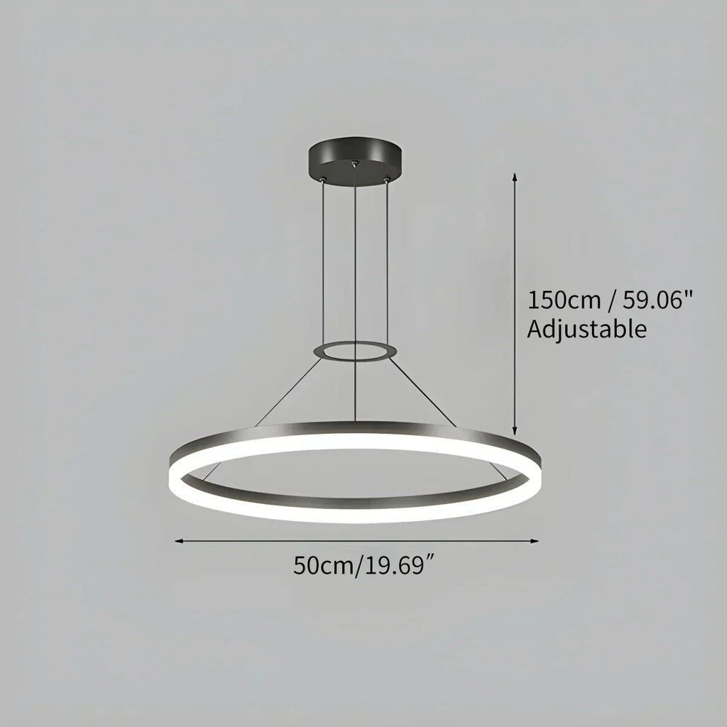 Round Pendant Light For Living Rooms And Kitchens With LED