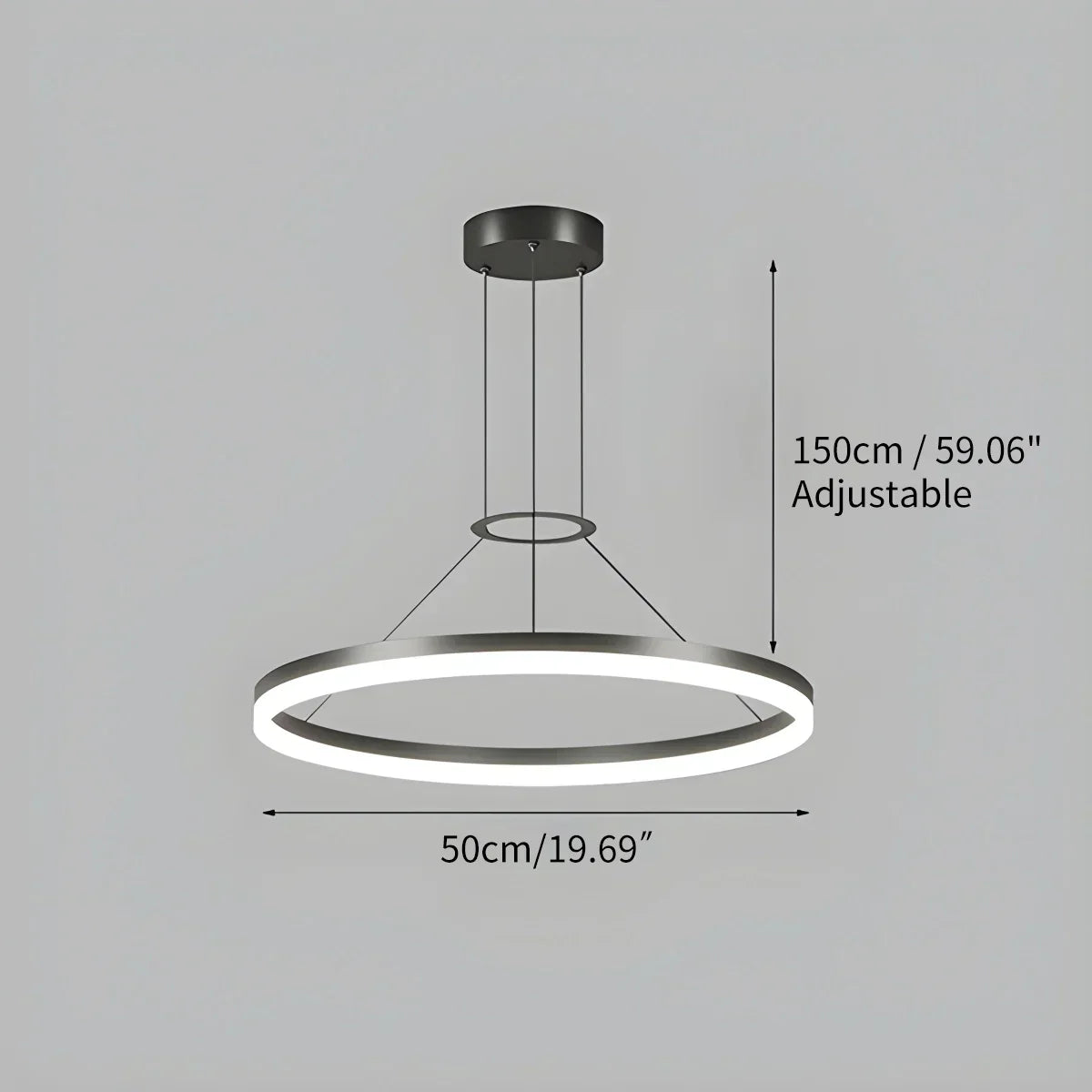 Round Pendant Light For Living Rooms And Kitchens With LED