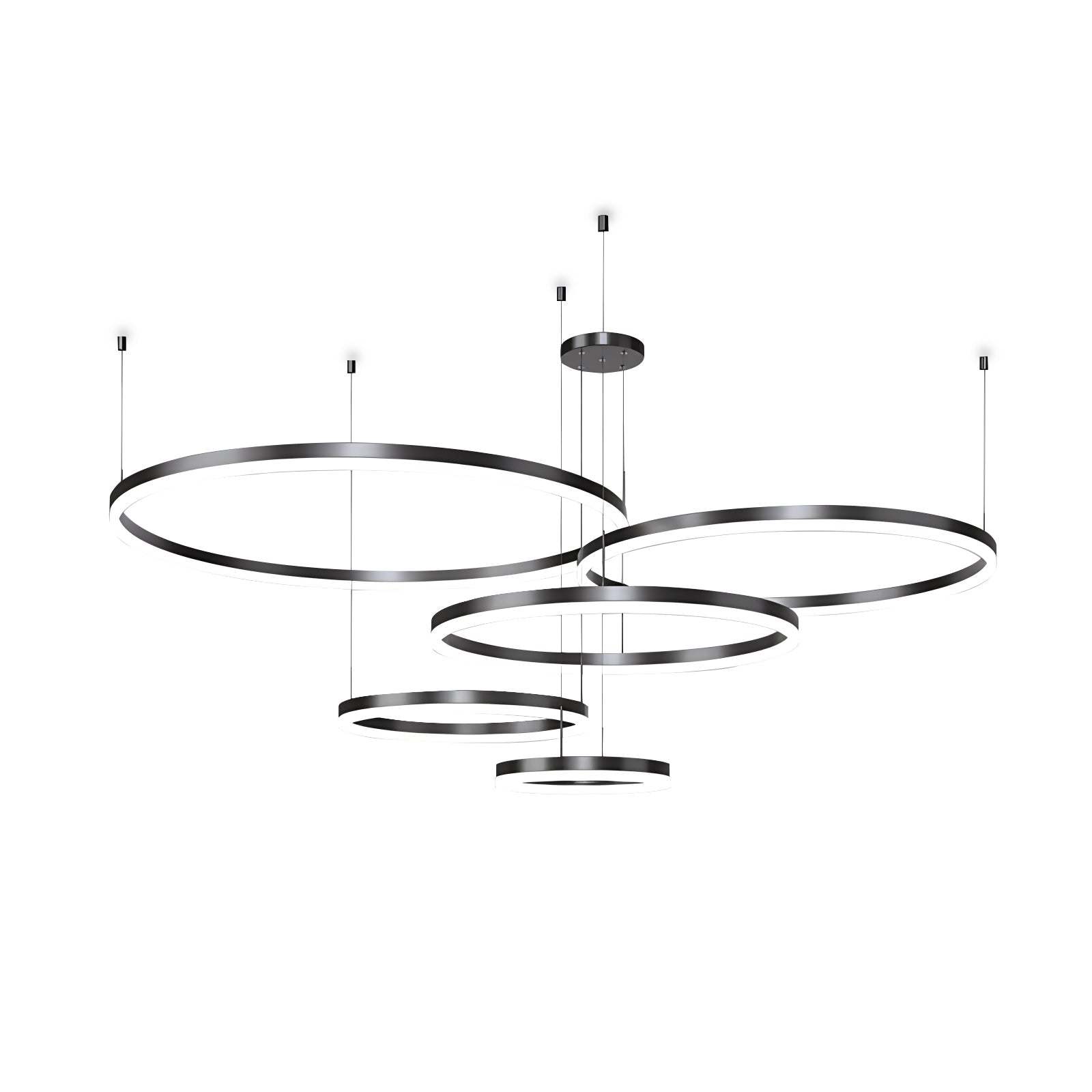 Sleek Ring Chandelier Wireless Ceiling Light With Built In LED