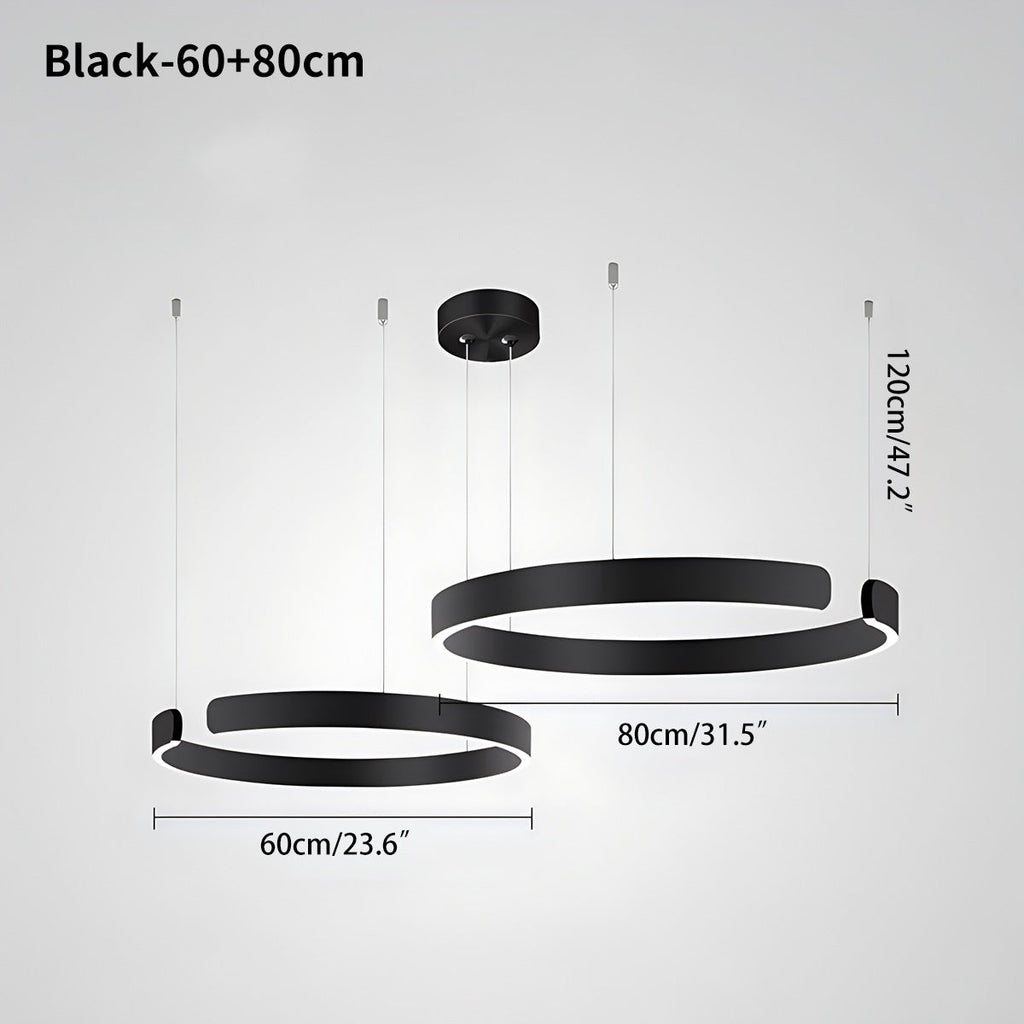 Sleek Circular LED Ring Chandelier For Living Room Decor