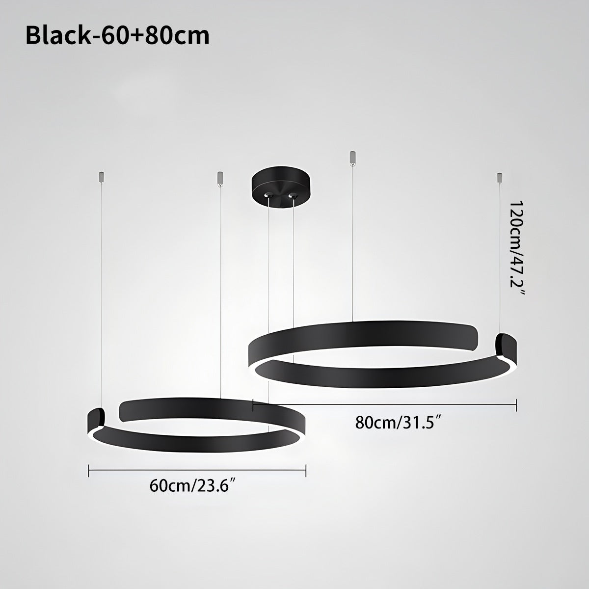 Sleek Circular LED Ring Chandelier For Living Room Decor