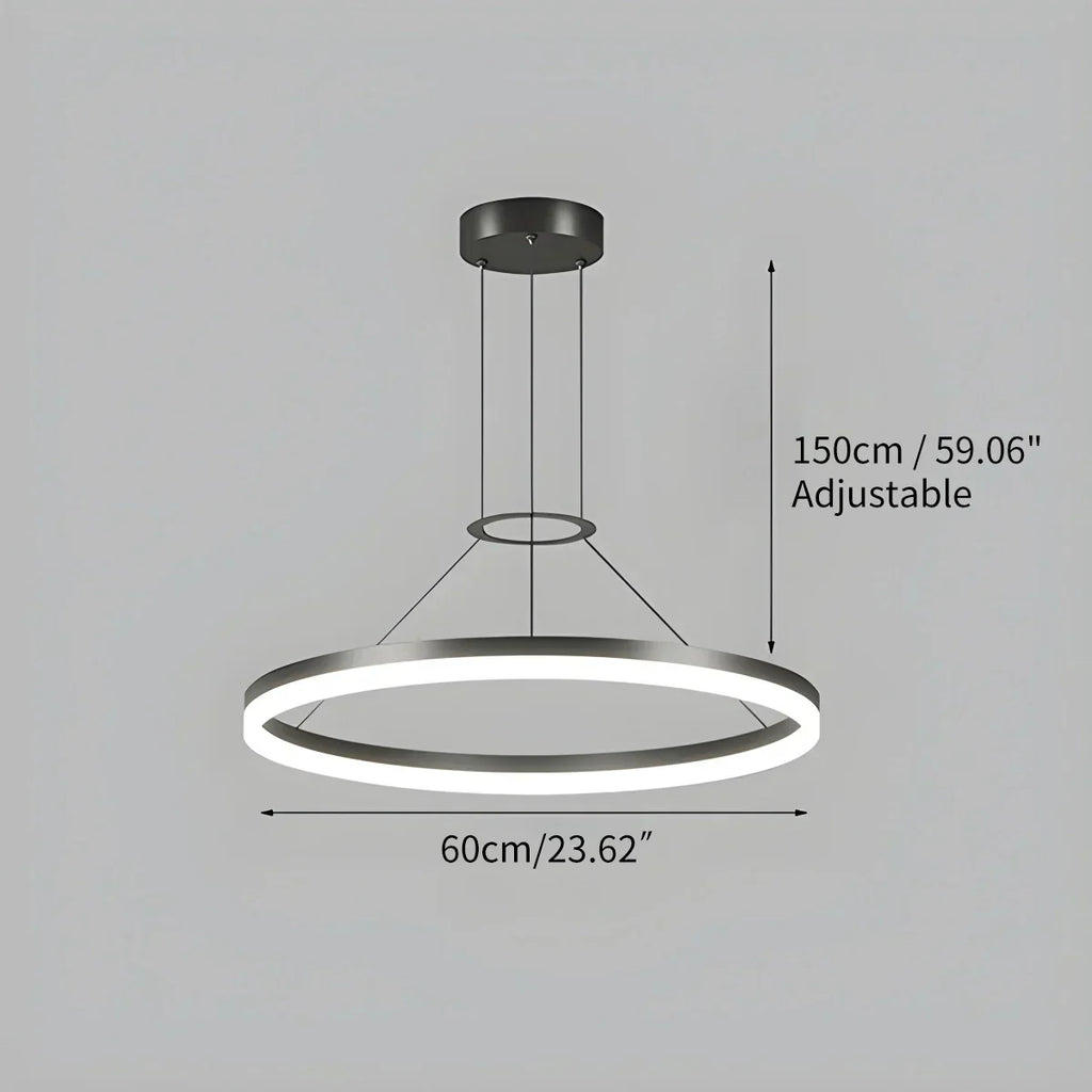 Round Pendant Light For Living Rooms And Kitchens With LED