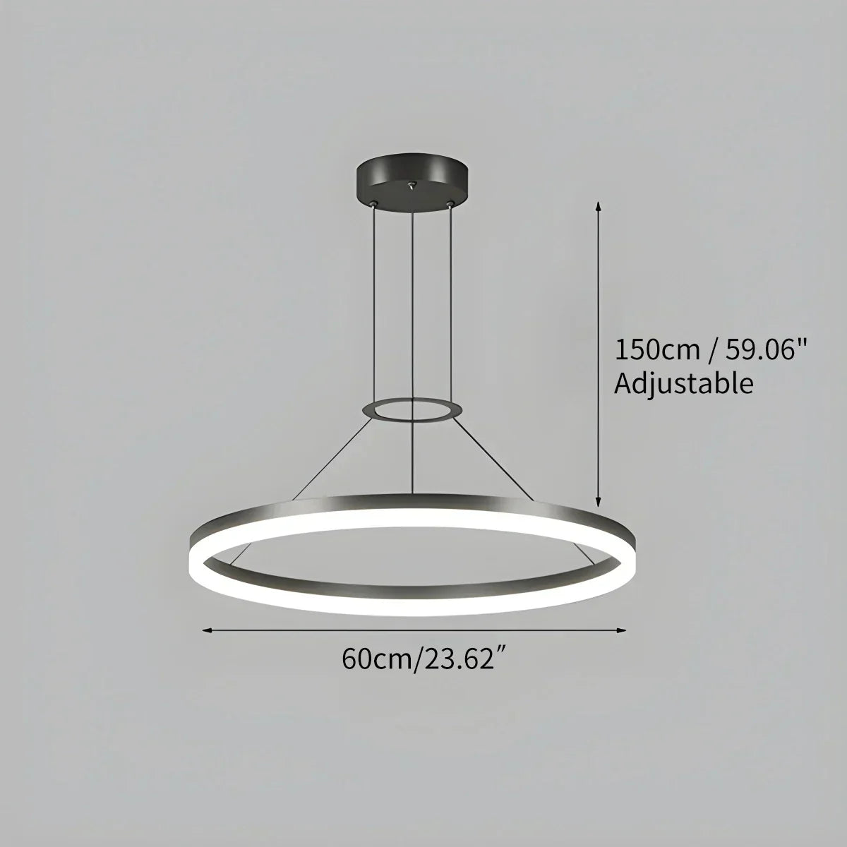 Round Pendant Light For Living Rooms And Kitchens With LED