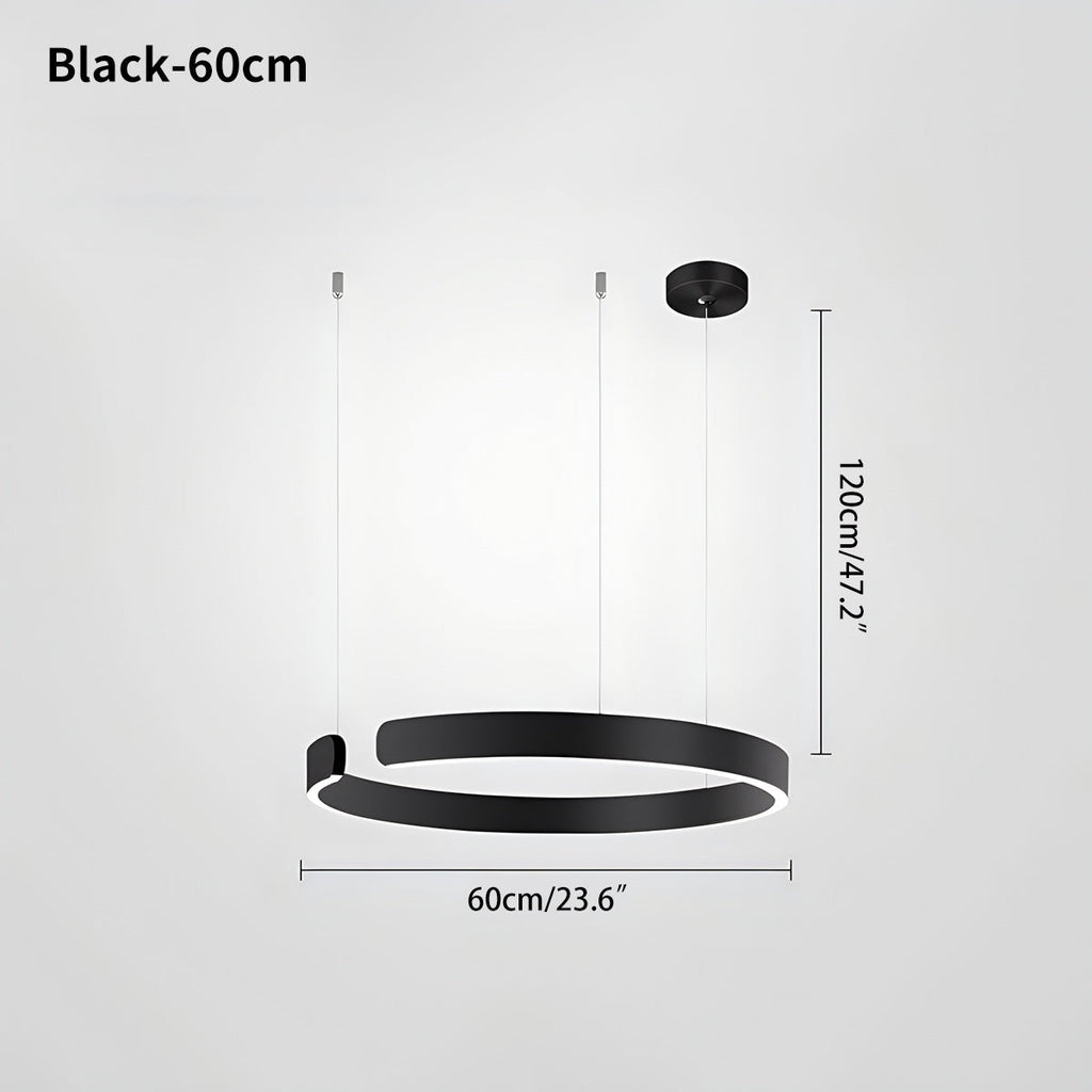 Sleek Circular LED Ring Chandelier For Living Room Decor