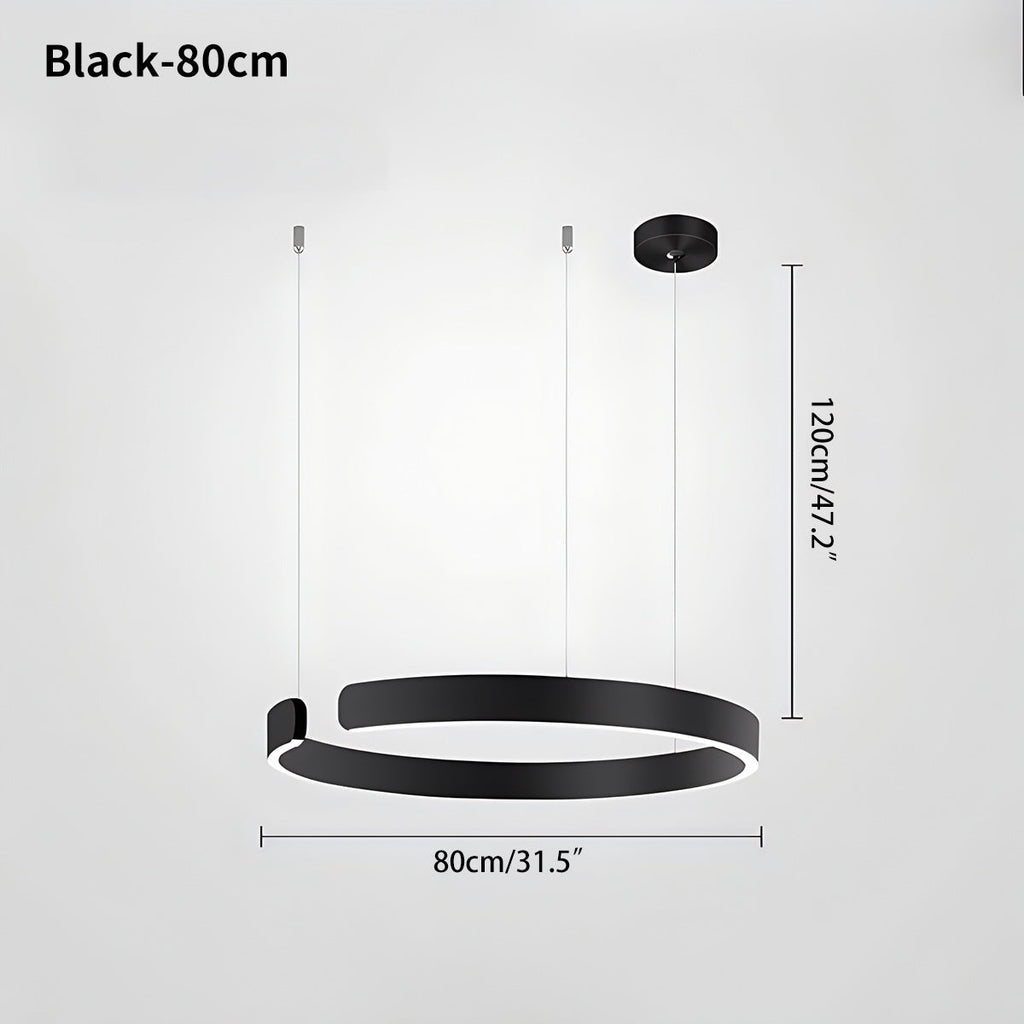 Sleek Circular LED Ring Chandelier For Living Room Decor