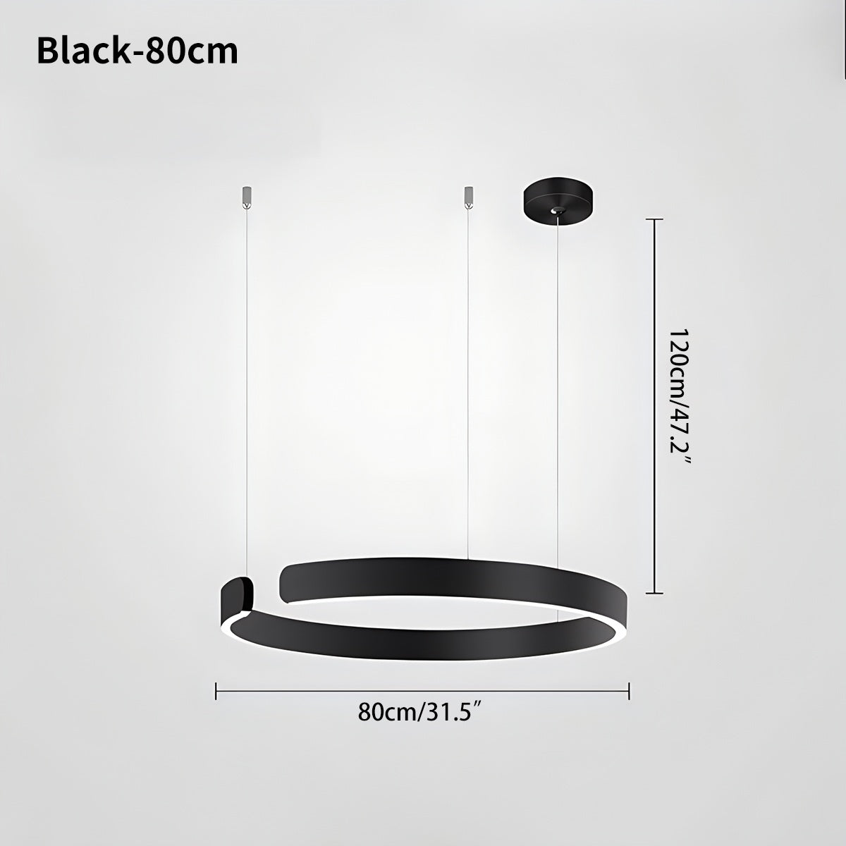 Sleek Circular LED Ring Chandelier For Living Room Decor