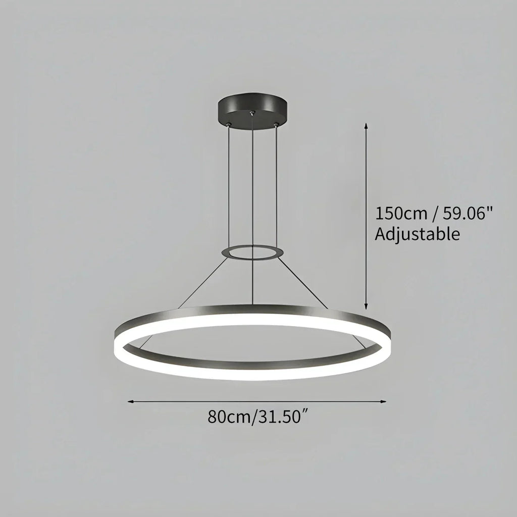 Round Pendant Light For Living Rooms And Kitchens With LED