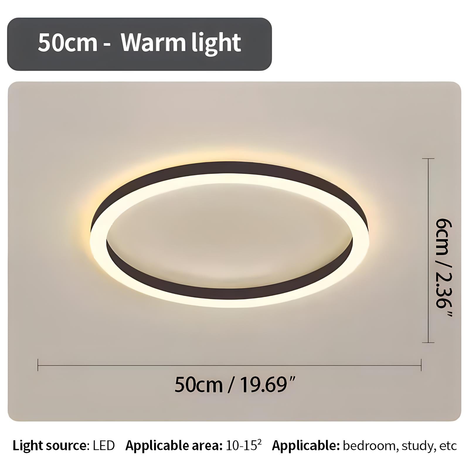 Nordic Circular LED Ceiling Light For Bedroom Decor