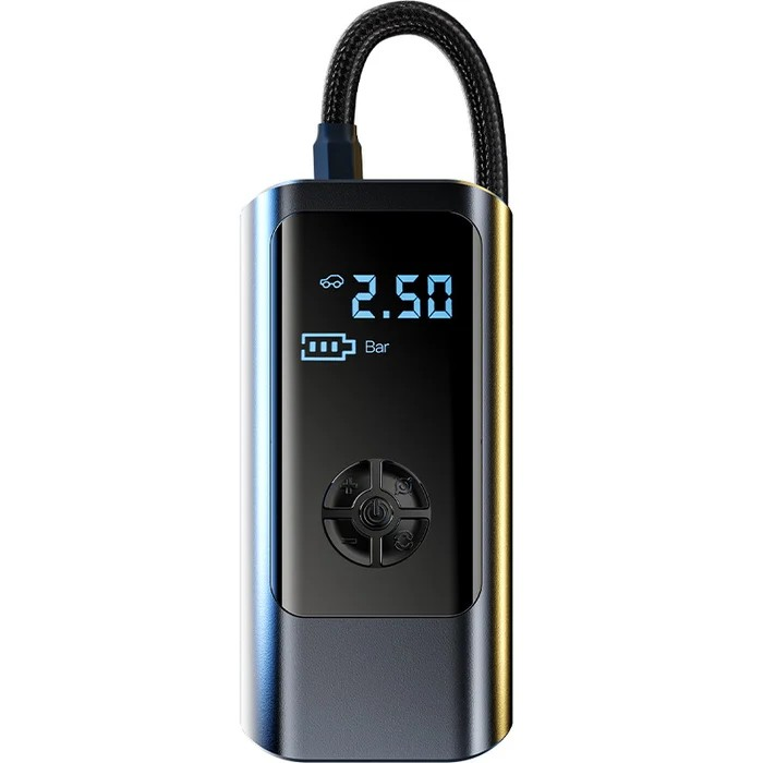 Dual-Power Inflator For Home And Travel, Compact Air Compressor